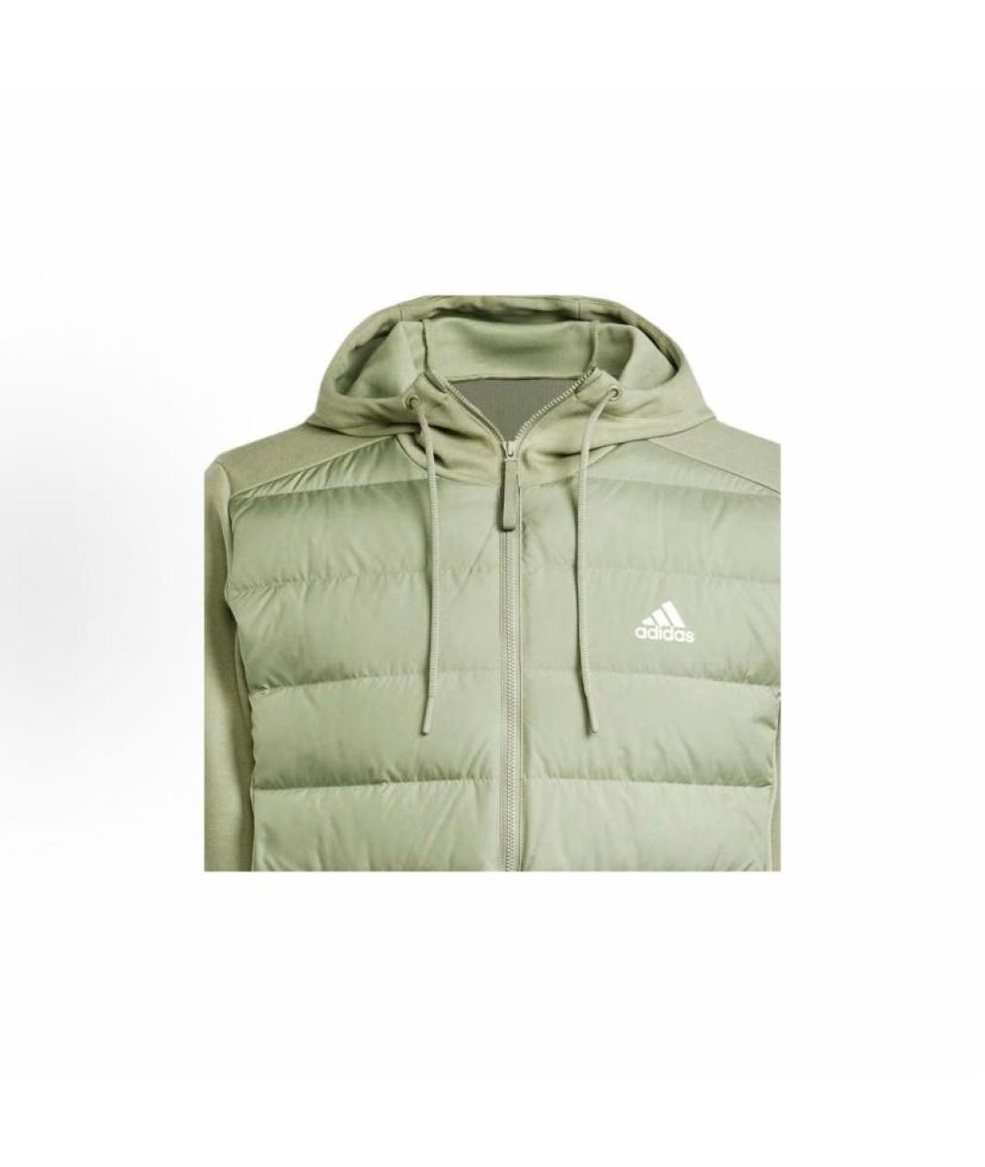 ADIDAS Зеленая полиэстеровая куртка, фото 5