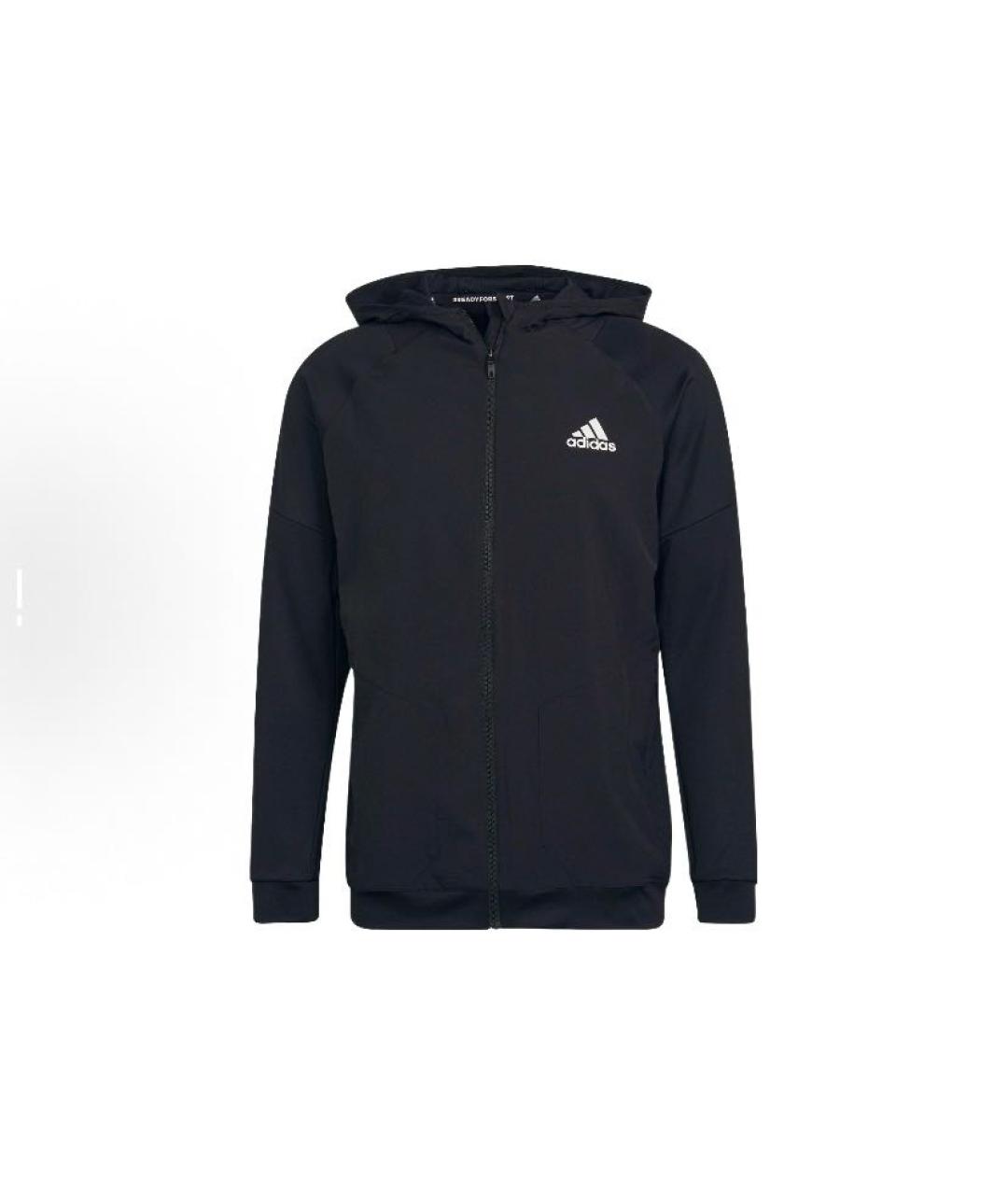 ADIDAS Черная полиэстеровая куртка, фото 5