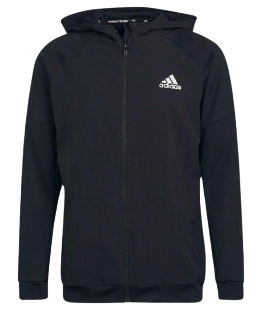 ADIDAS Черная полиэстеровая куртка, фото 1