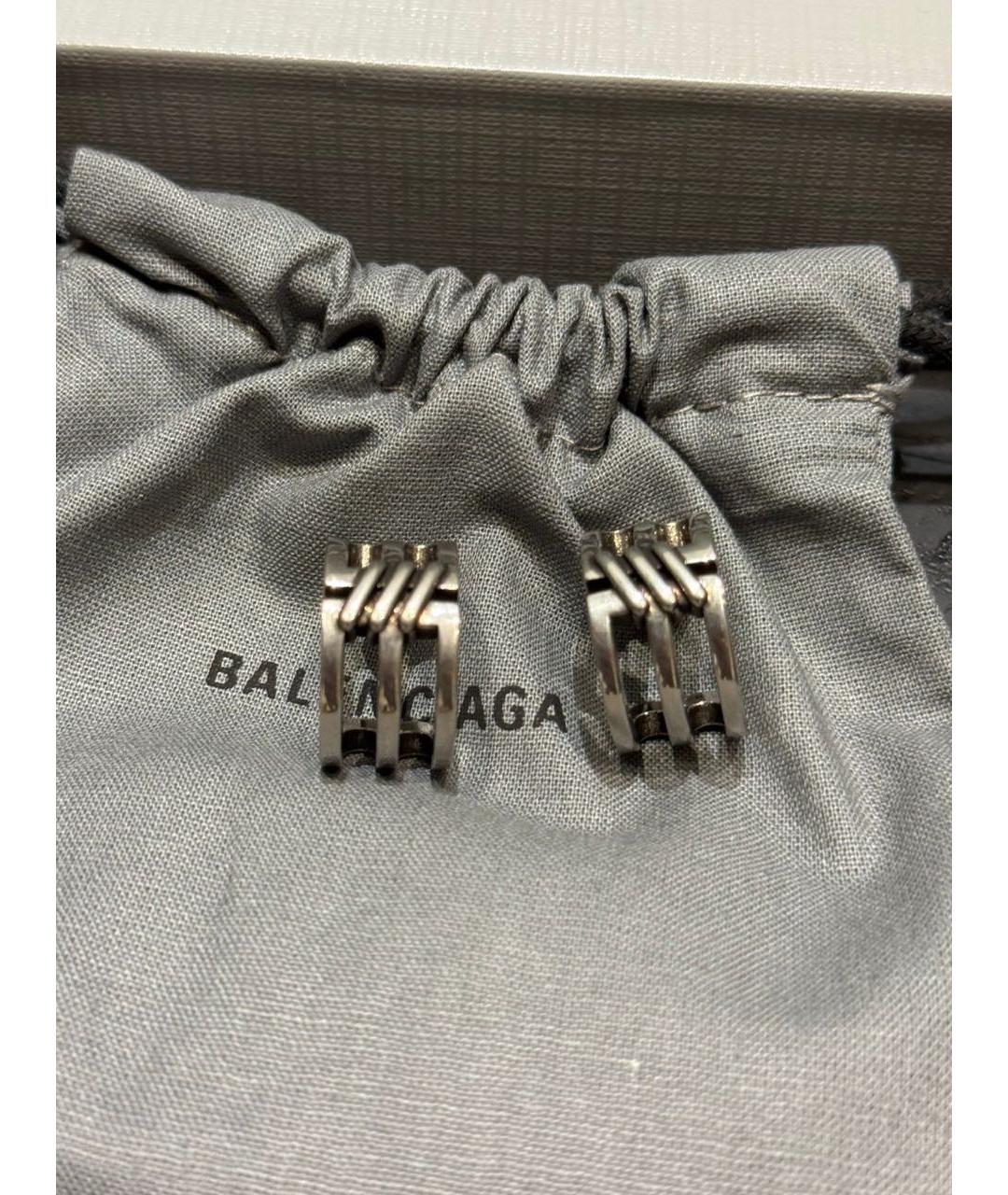 BALENCIAGA Серебряные металлические серьги, фото 2
