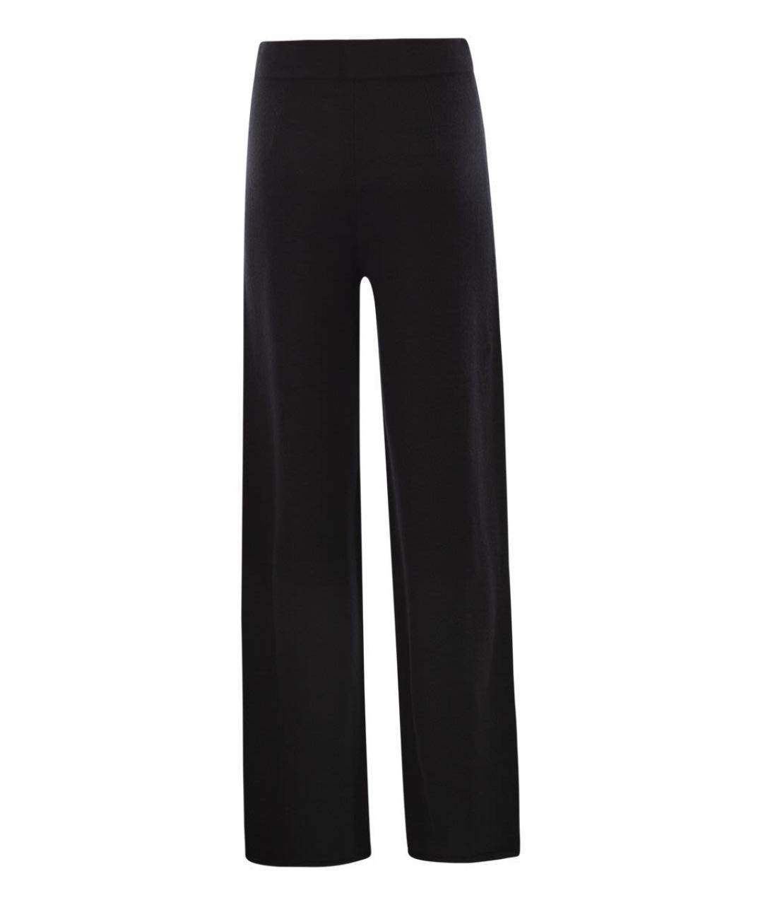 MAX MARA Черные шерстяные прямые брюки, фото 2