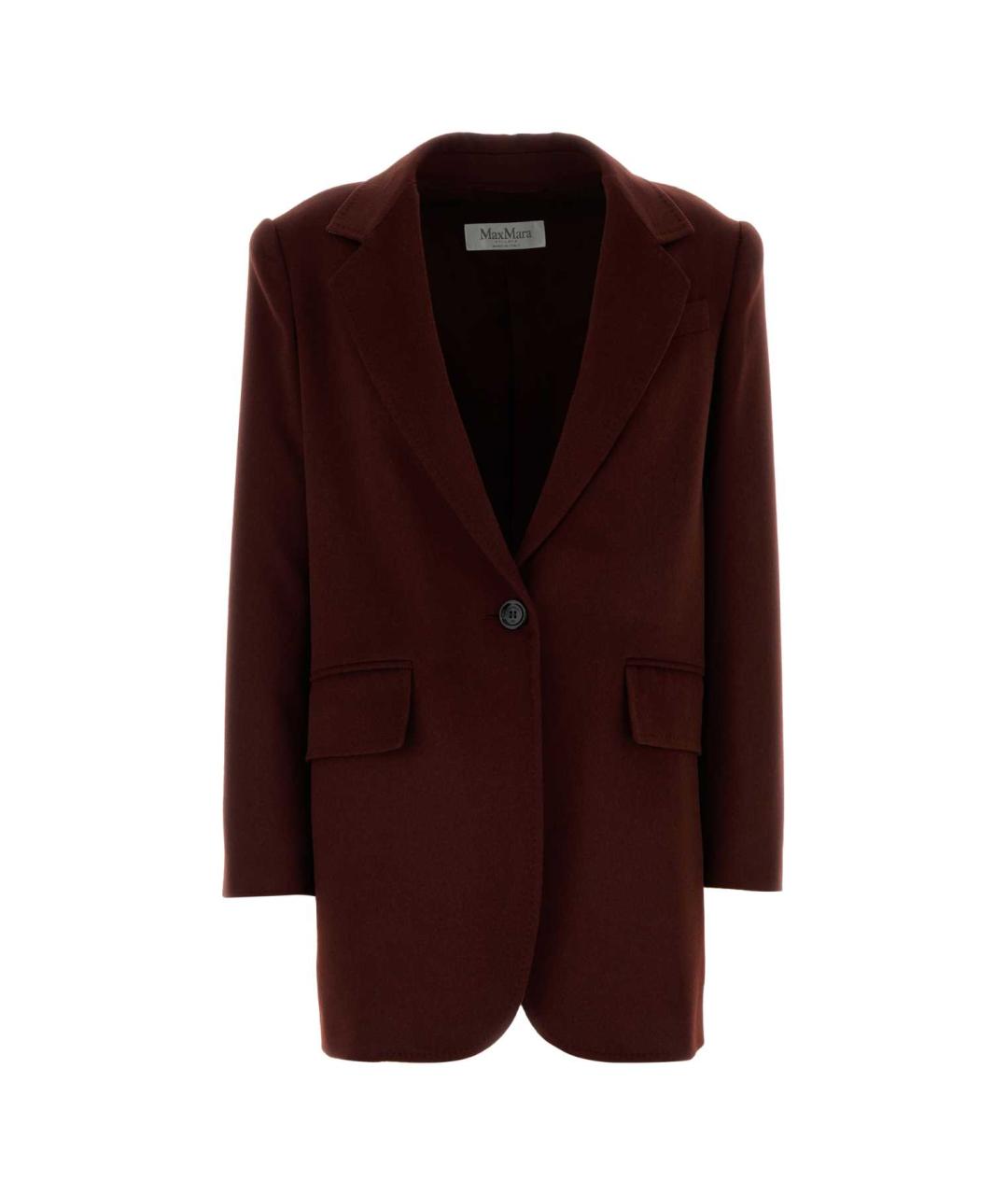 MAX MARA Бордовый шерстяной жакет/пиджак, фото 1