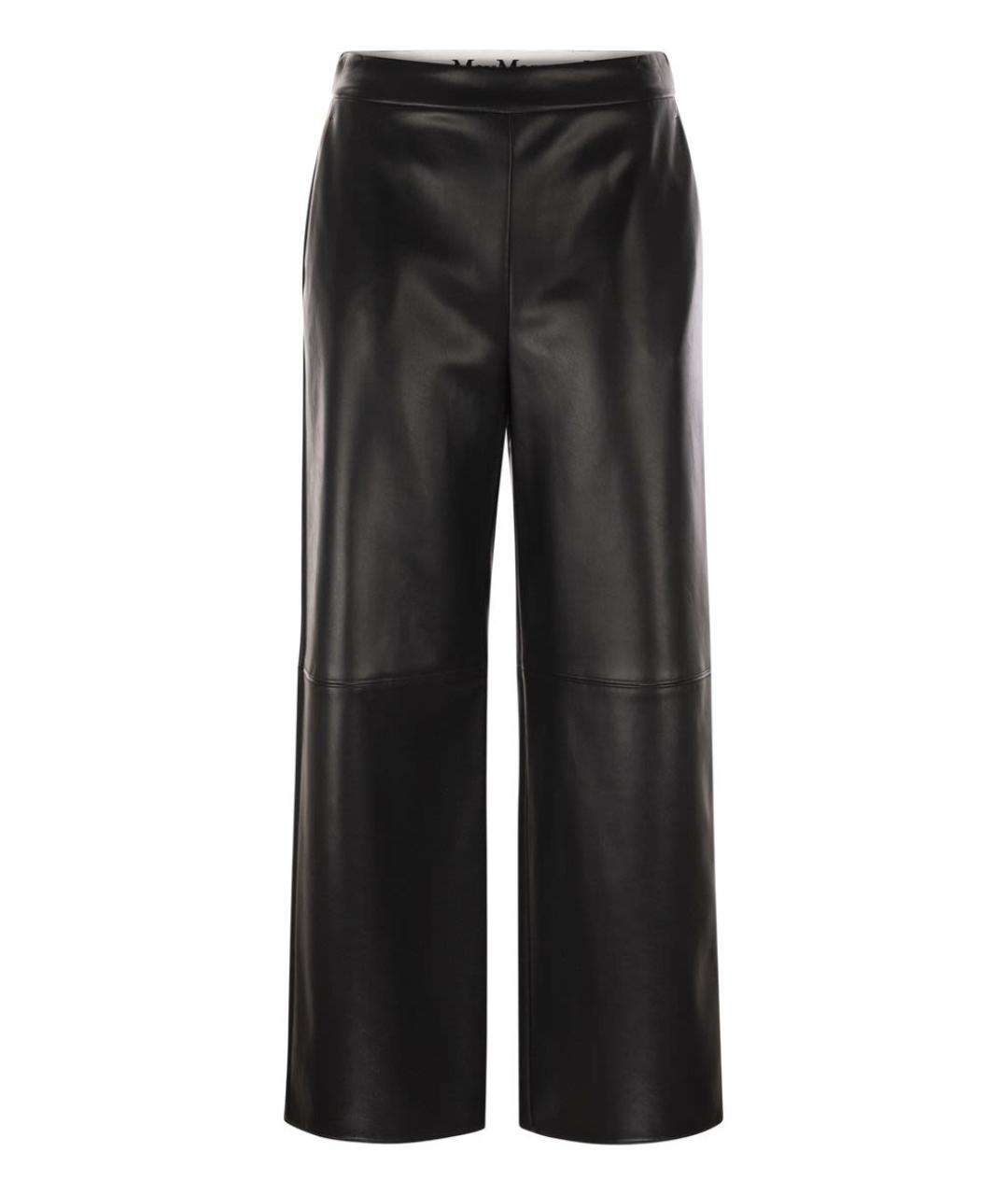 'S MAX MARA Черные полиэстеровые прямые брюки, фото 1