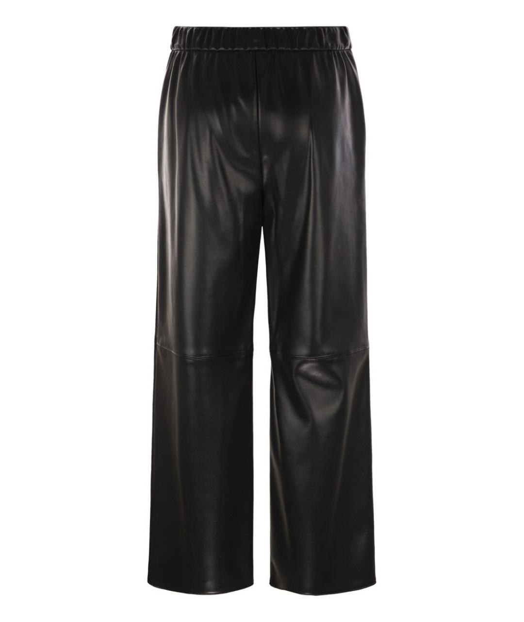 'S MAX MARA Черные полиэстеровые прямые брюки, фото 2