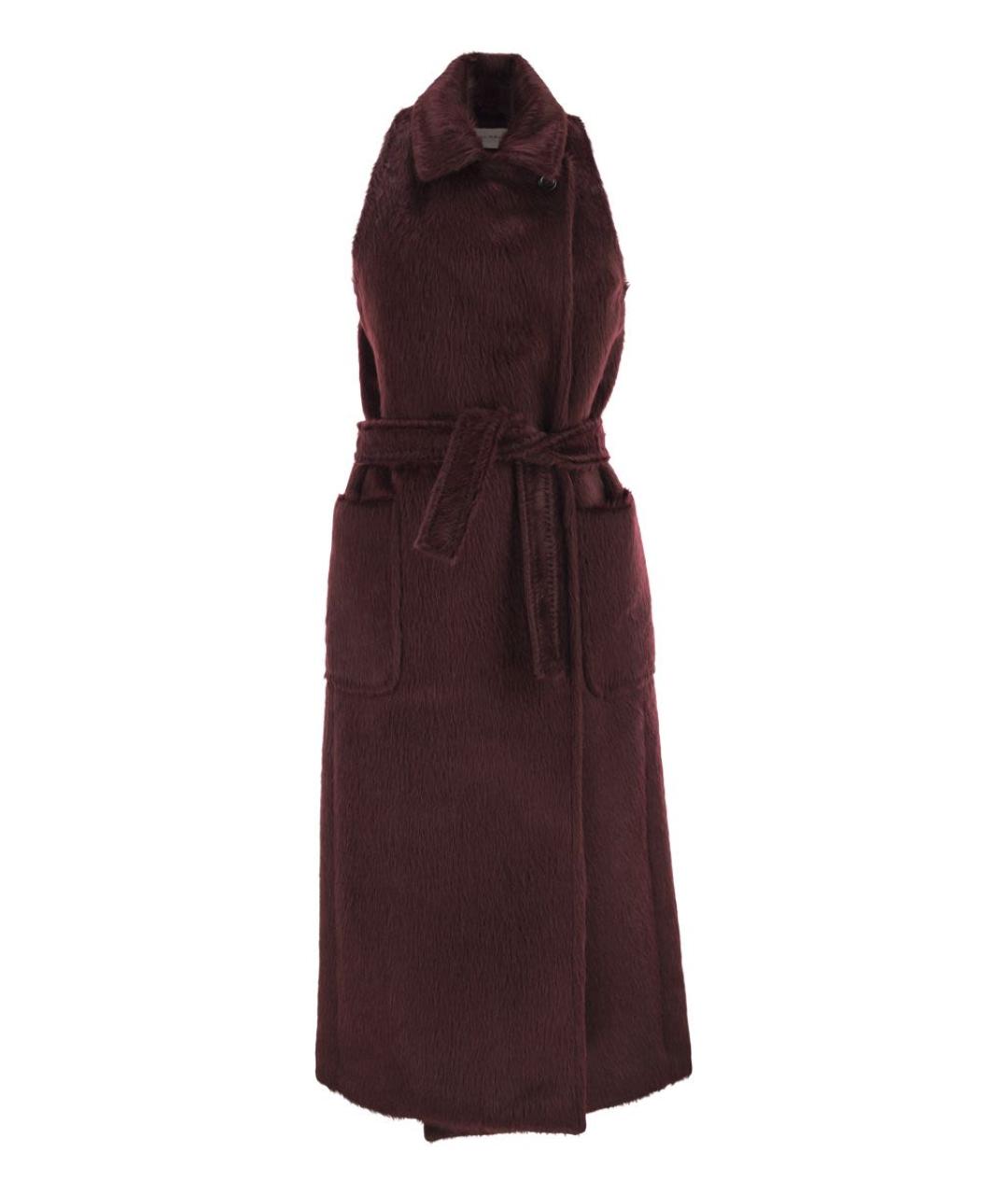 MAX MARA Бордовый шерстяной жилет, фото 1