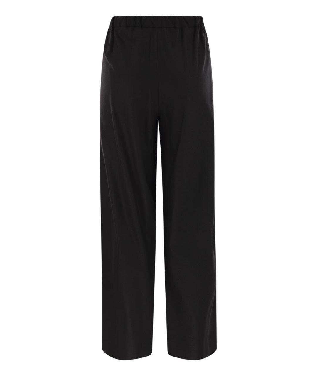 'S MAX MARA Черные шерстяные прямые брюки, фото 2