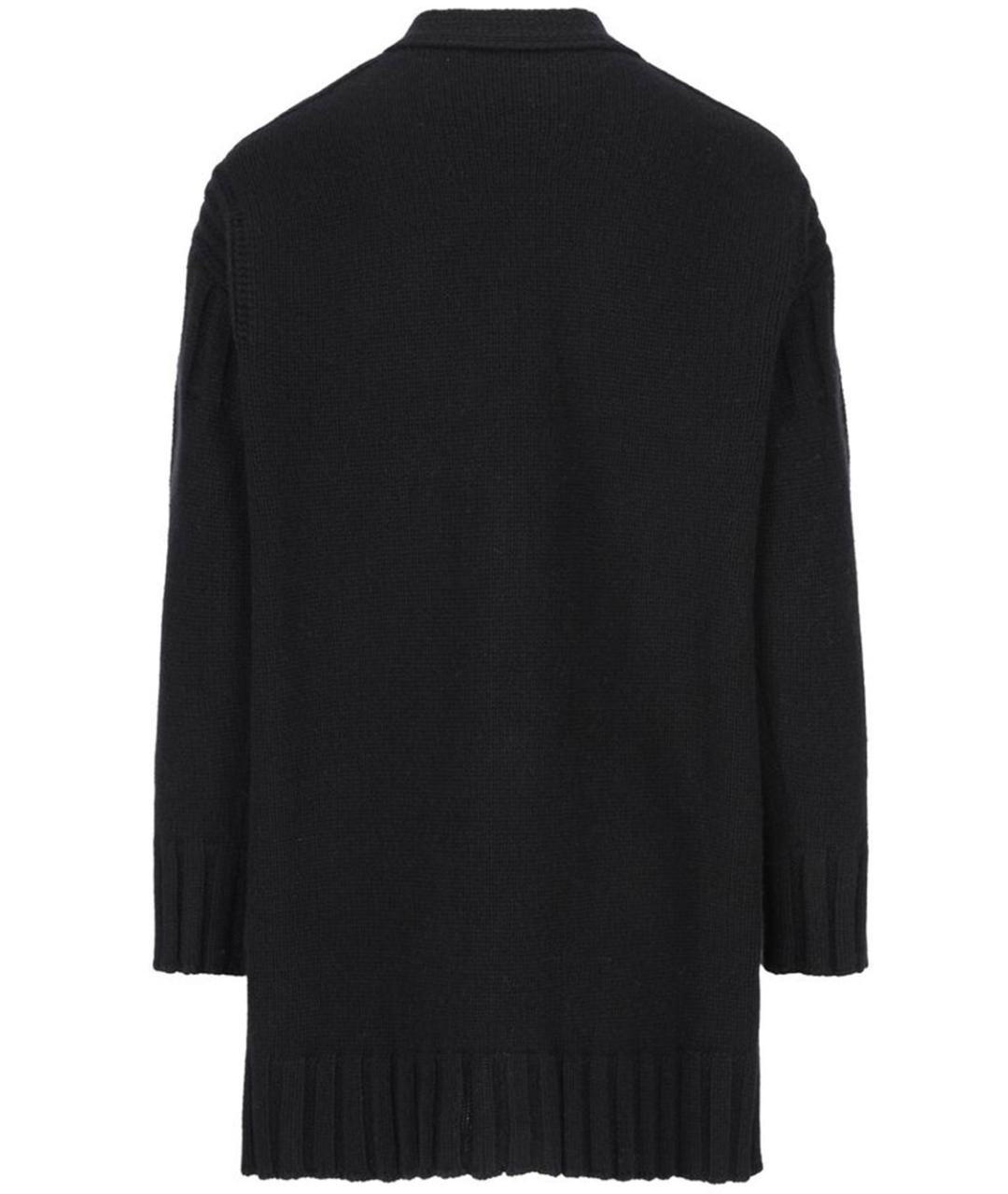 JIL SANDER Черный хлопковый кардиган, фото 2