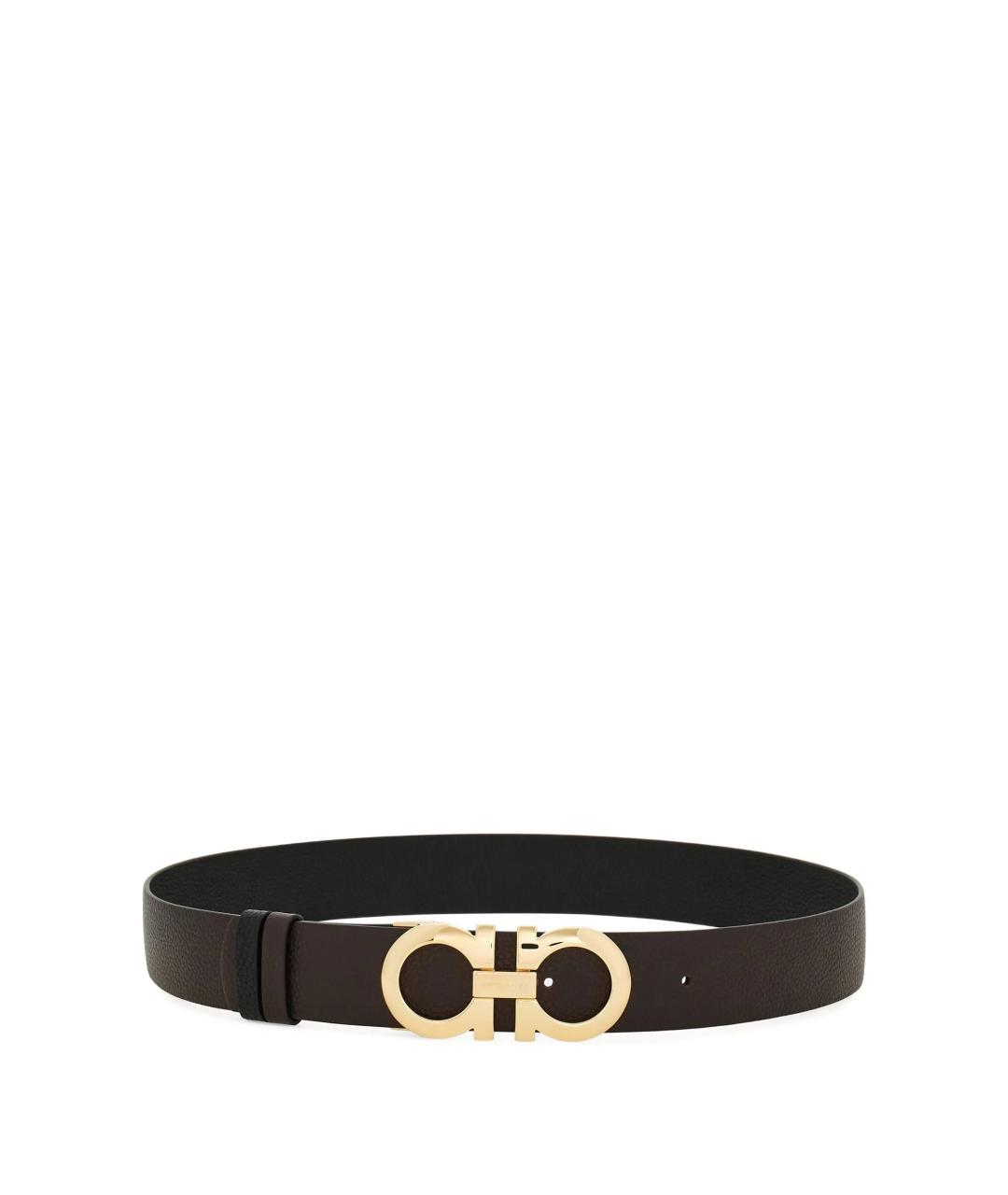 FERRAGAMO Коричневый кожаный ремень, фото 1