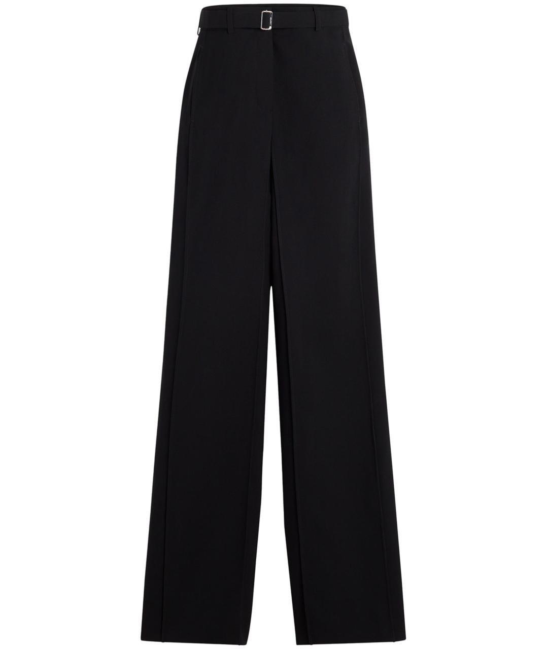 LANVIN Черные шерстяные прямые брюки, фото 1