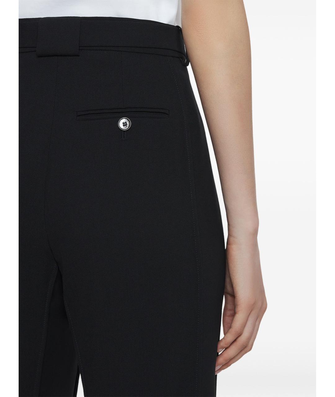 LANVIN Черные шерстяные прямые брюки, фото 5