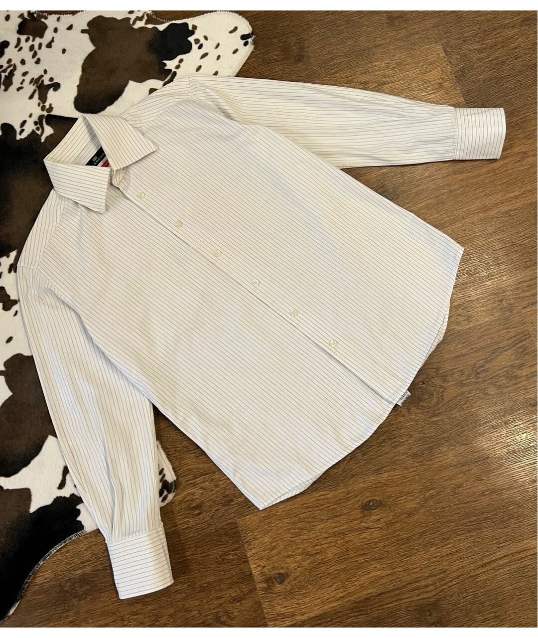 BALENCIAGA VINTAGE Белая хлопковая классическая рубашка, фото 9