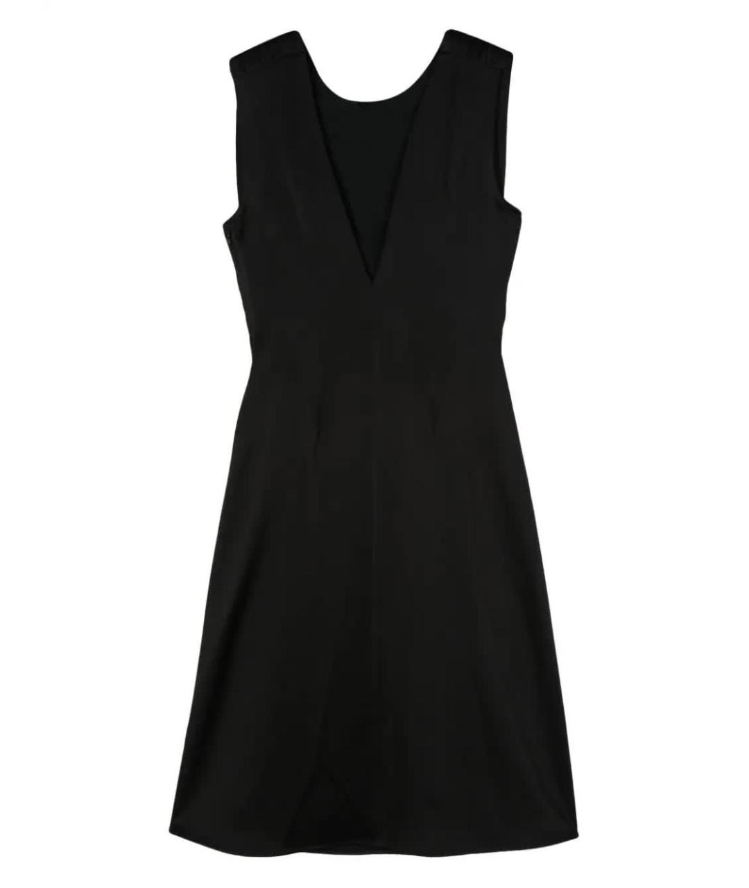 JIL SANDER Черное хлопковое повседневное платье, фото 2