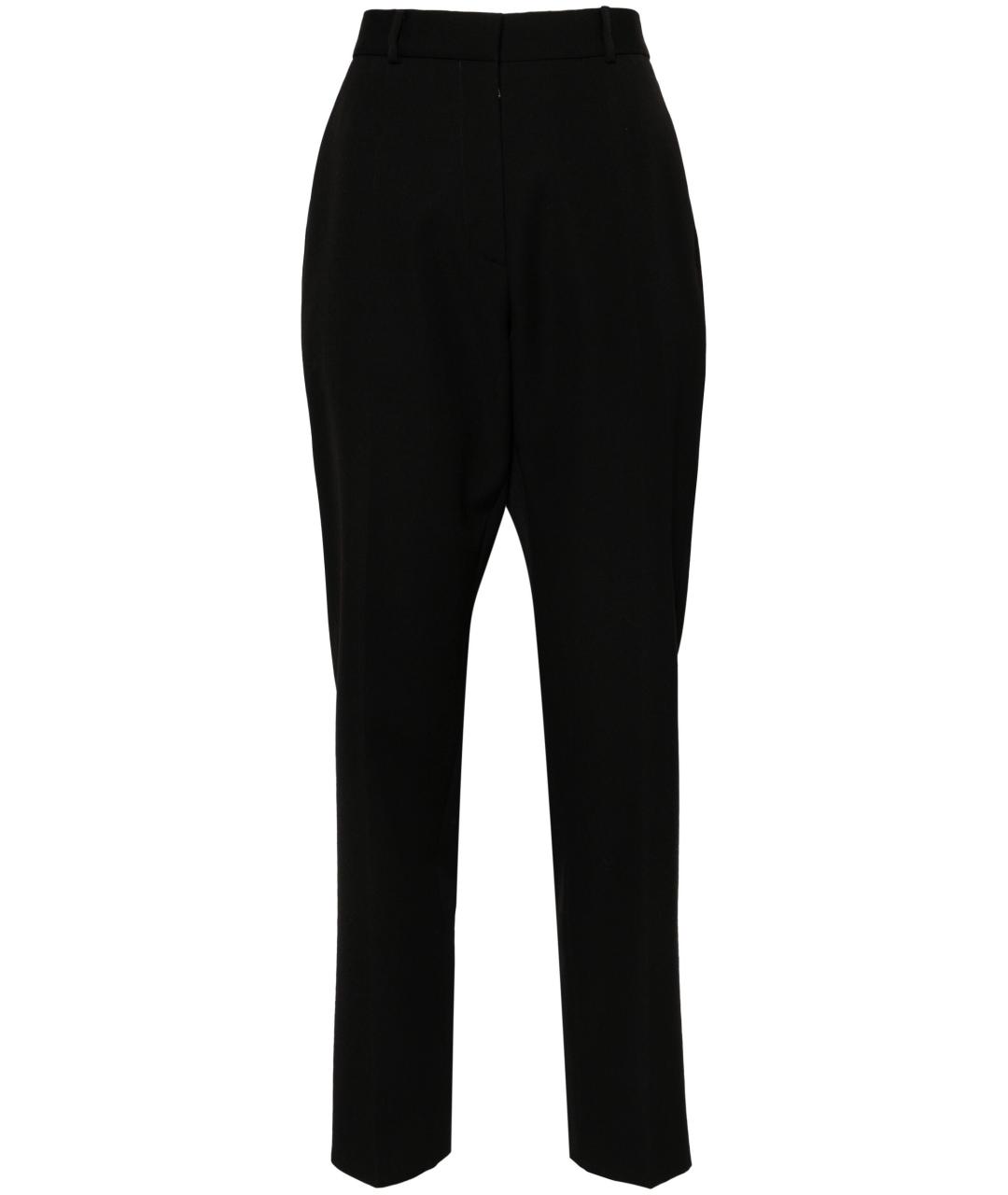 LANVIN Черные шерстяные прямые брюки, фото 1