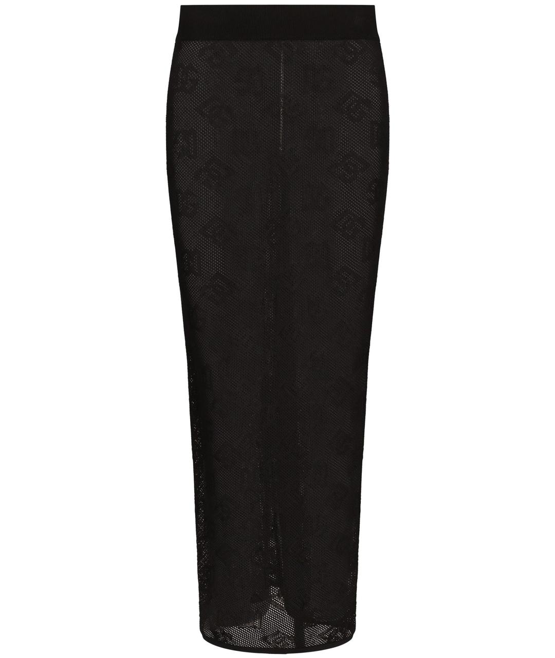 DOLCE&GABBANA Черная вискозная юбка миди, фото 1