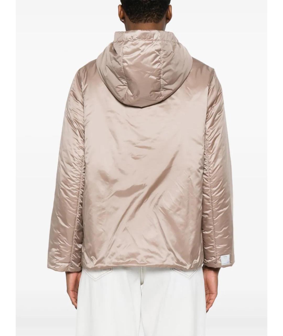 MAX MARA Бежевая полиэстеровая куртка, фото 4