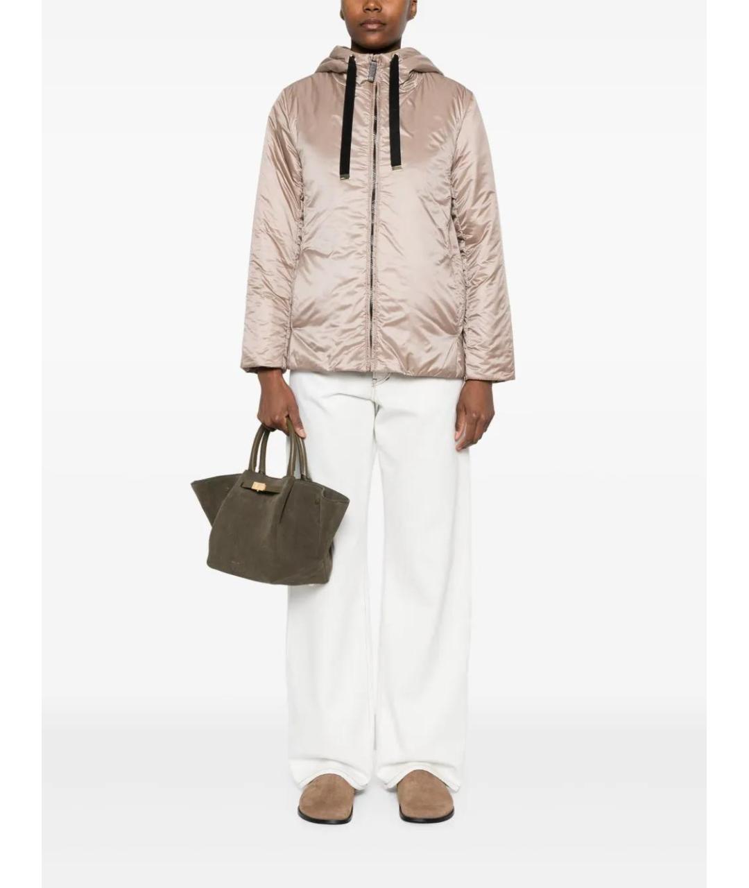 MAX MARA Бежевая полиэстеровая куртка, фото 2