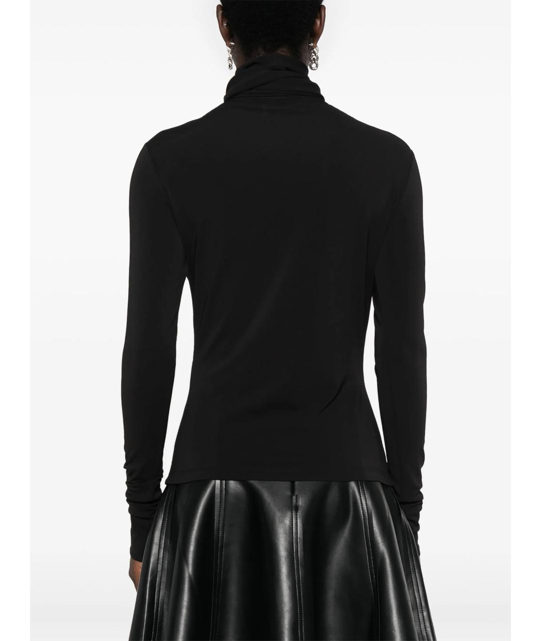 BLUMARINE Черная шелковая рубашка, фото 4