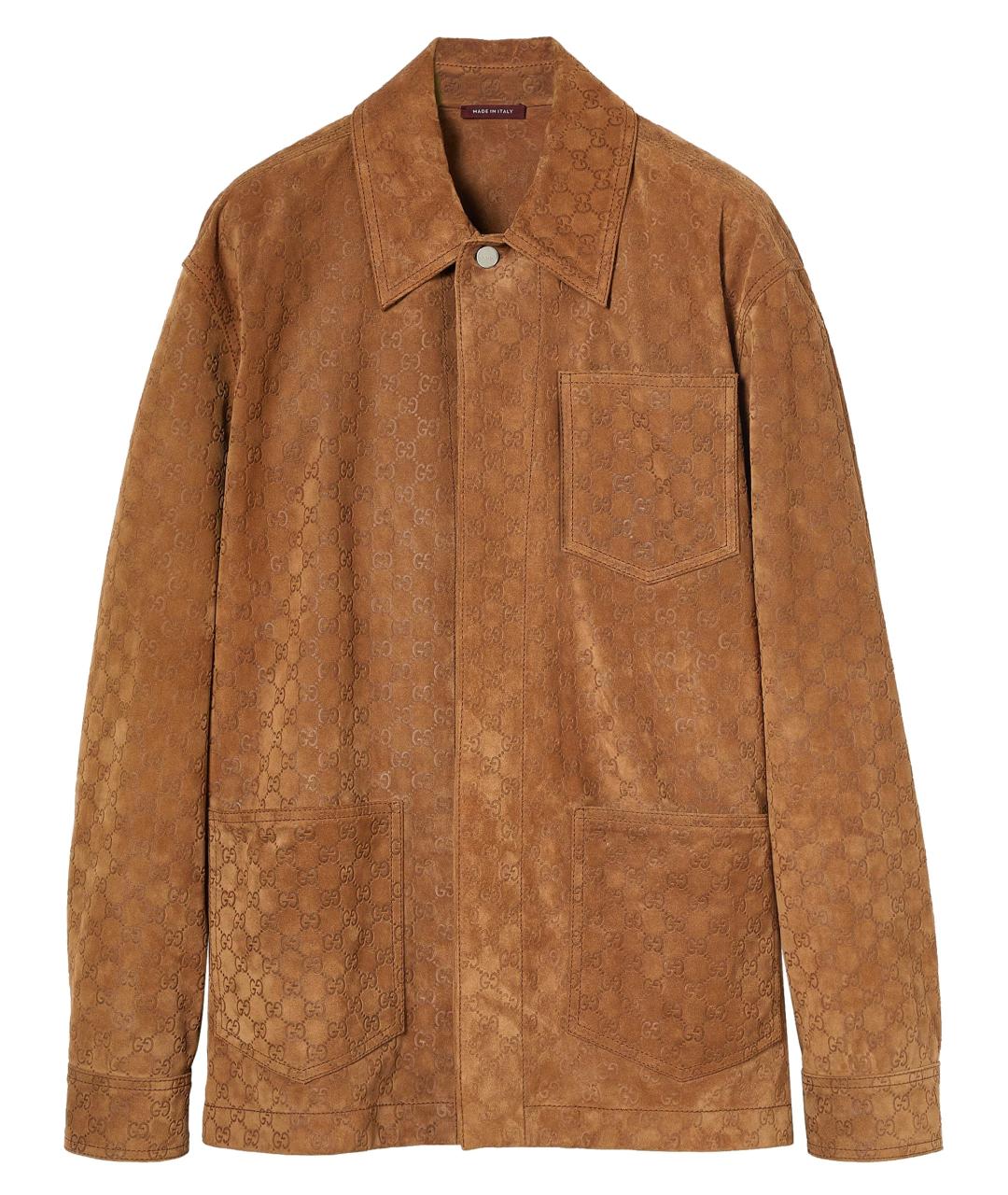 GUCCI Бежевая замшевая куртка, фото 1