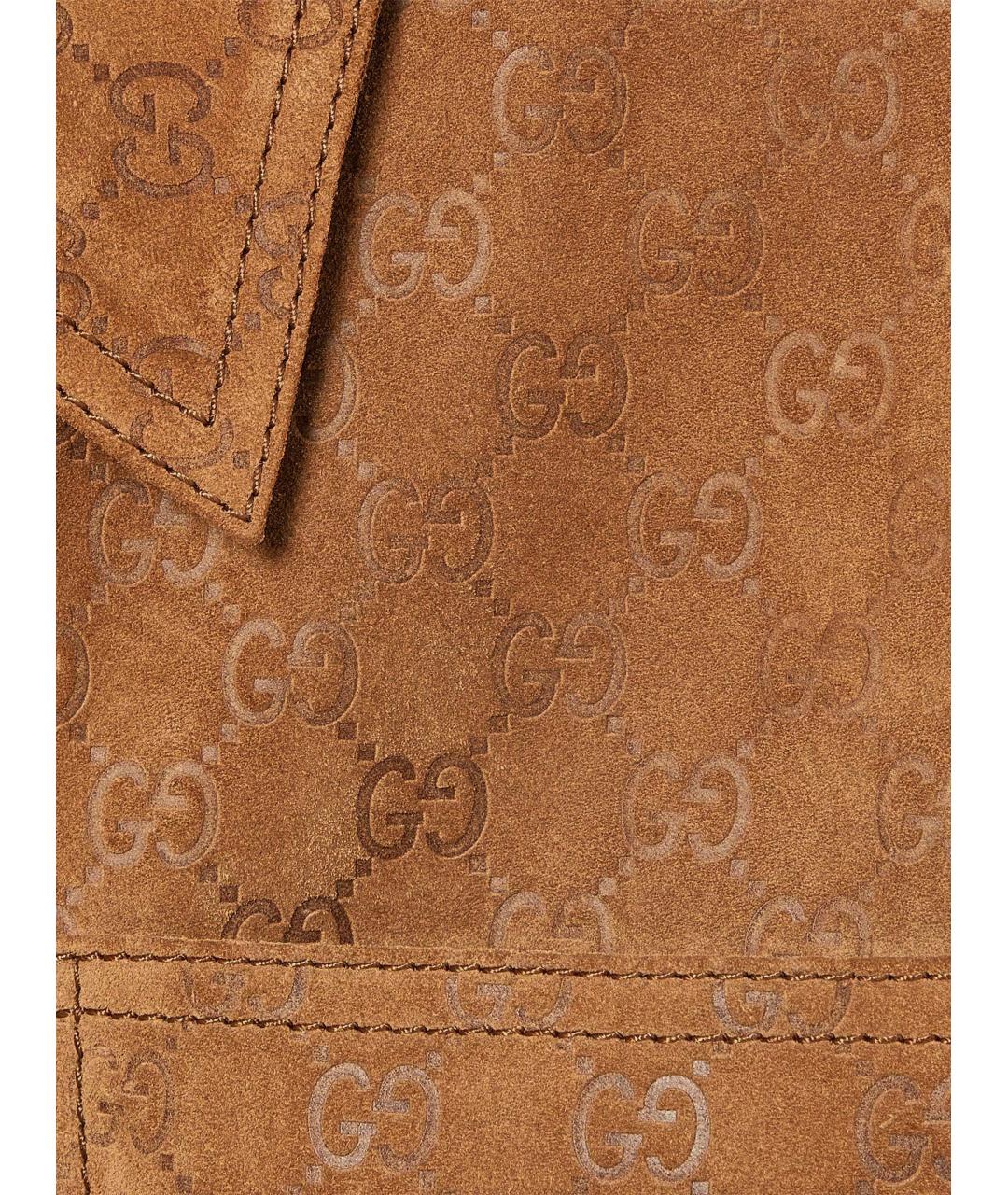 GUCCI Бежевая замшевая куртка, фото 2