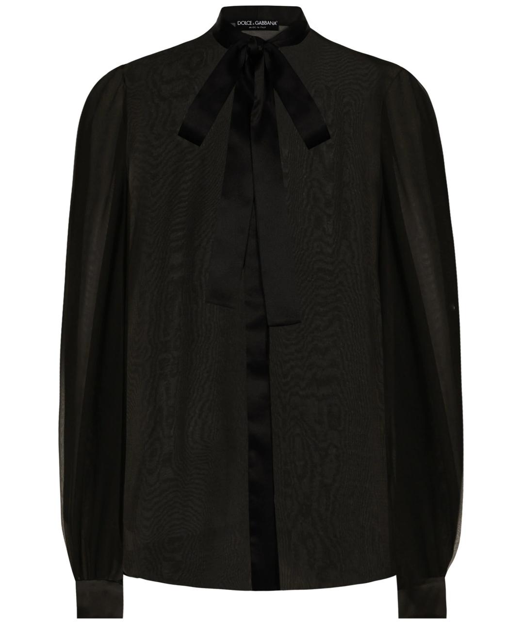 DOLCE&GABBANA Черная шелковая рубашка, фото 1