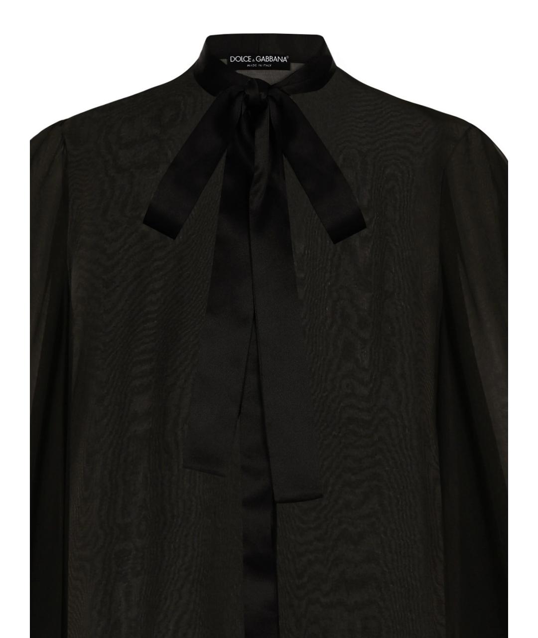 DOLCE&GABBANA Черная шелковая рубашка, фото 2