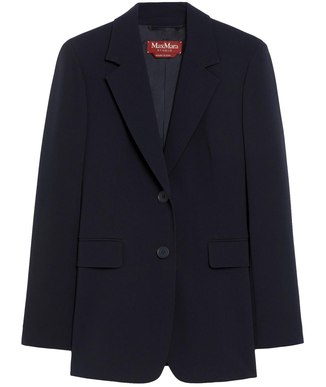 MAX MARA STUDIO Синяя полиэстеровая куртка, фото 1