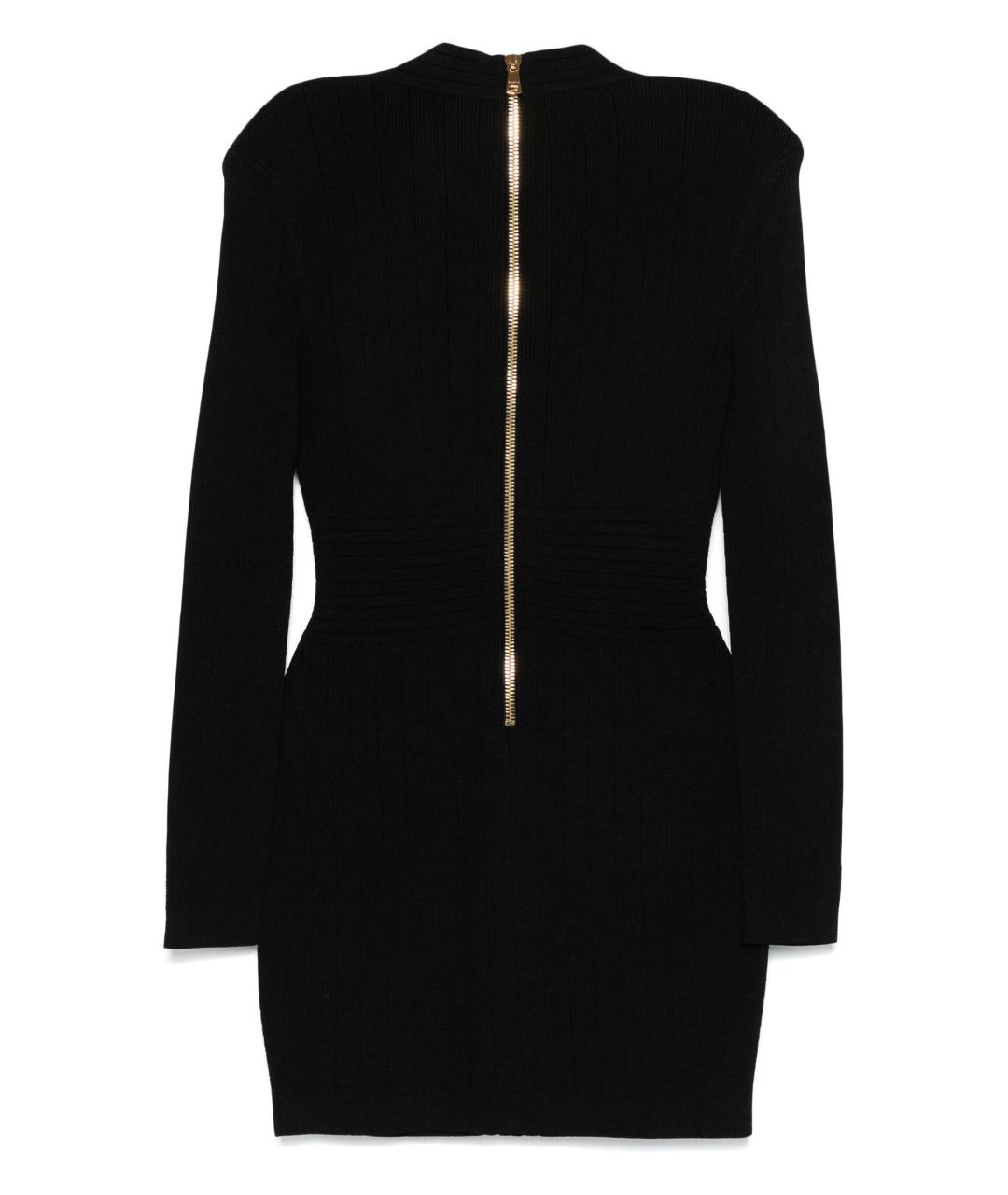 BALMAIN Черное вискозное повседневное платье, фото 2