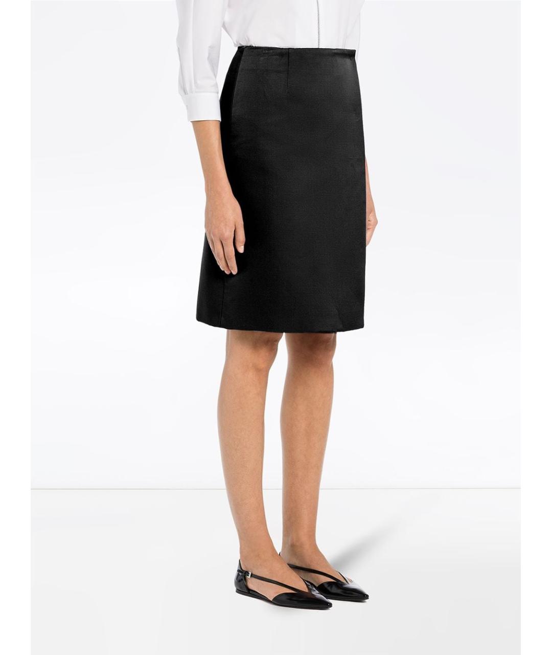 PRADA Черная юбка миди, фото 4