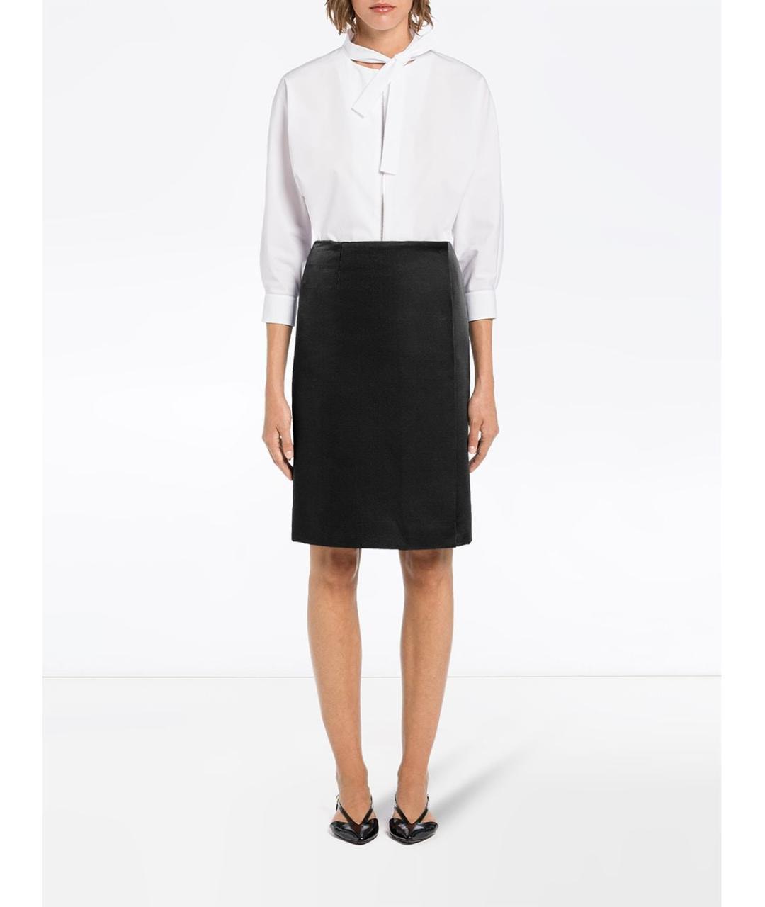 PRADA Черная юбка миди, фото 3