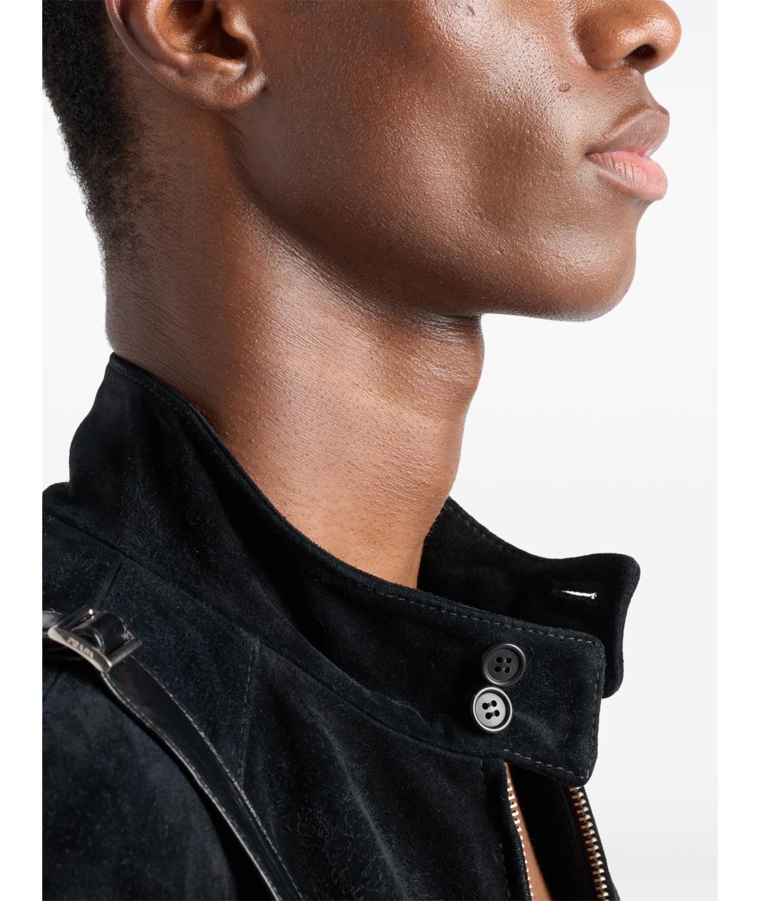 PRADA Черная замшевая куртка, фото 4