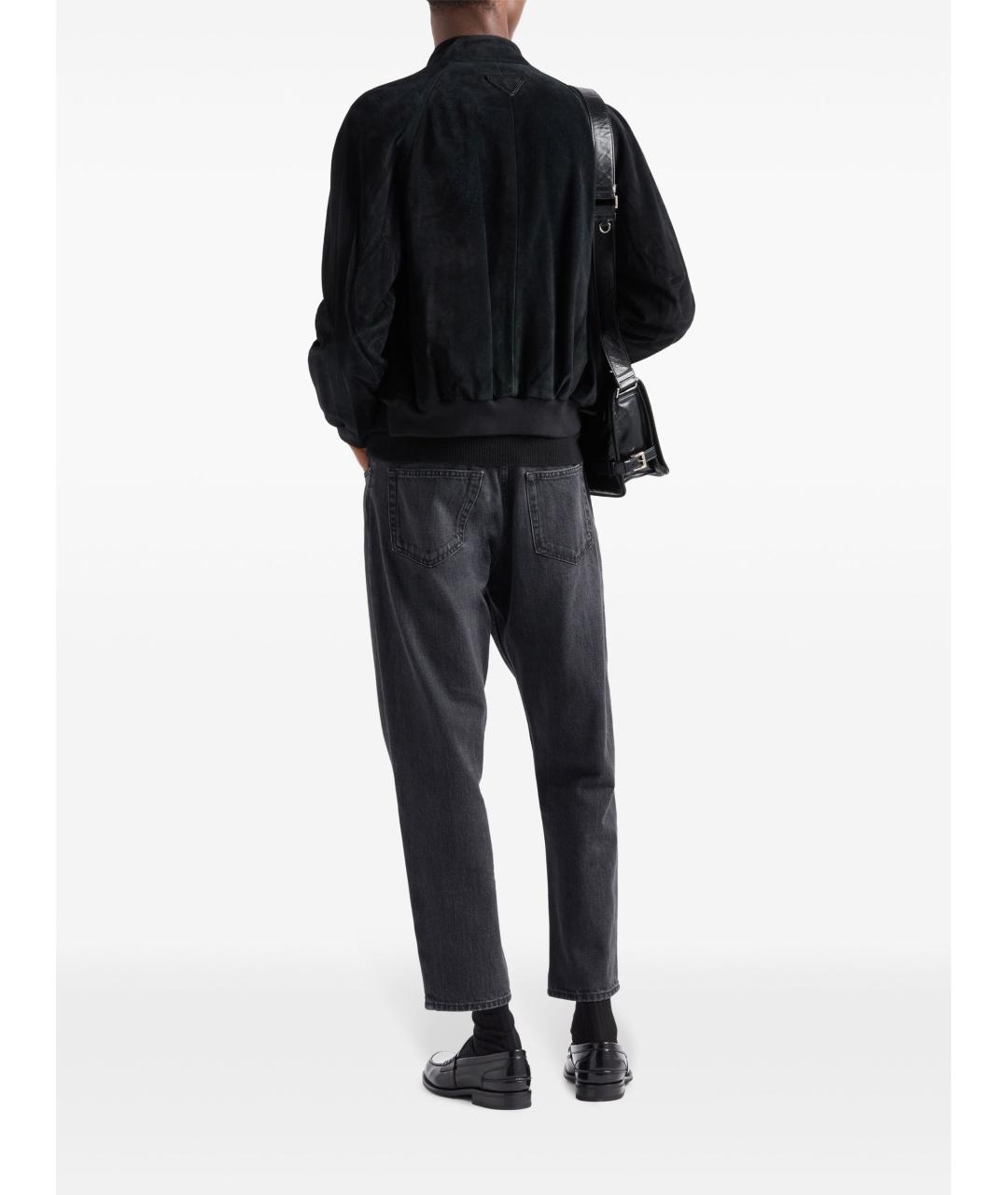 PRADA Черная замшевая куртка, фото 3