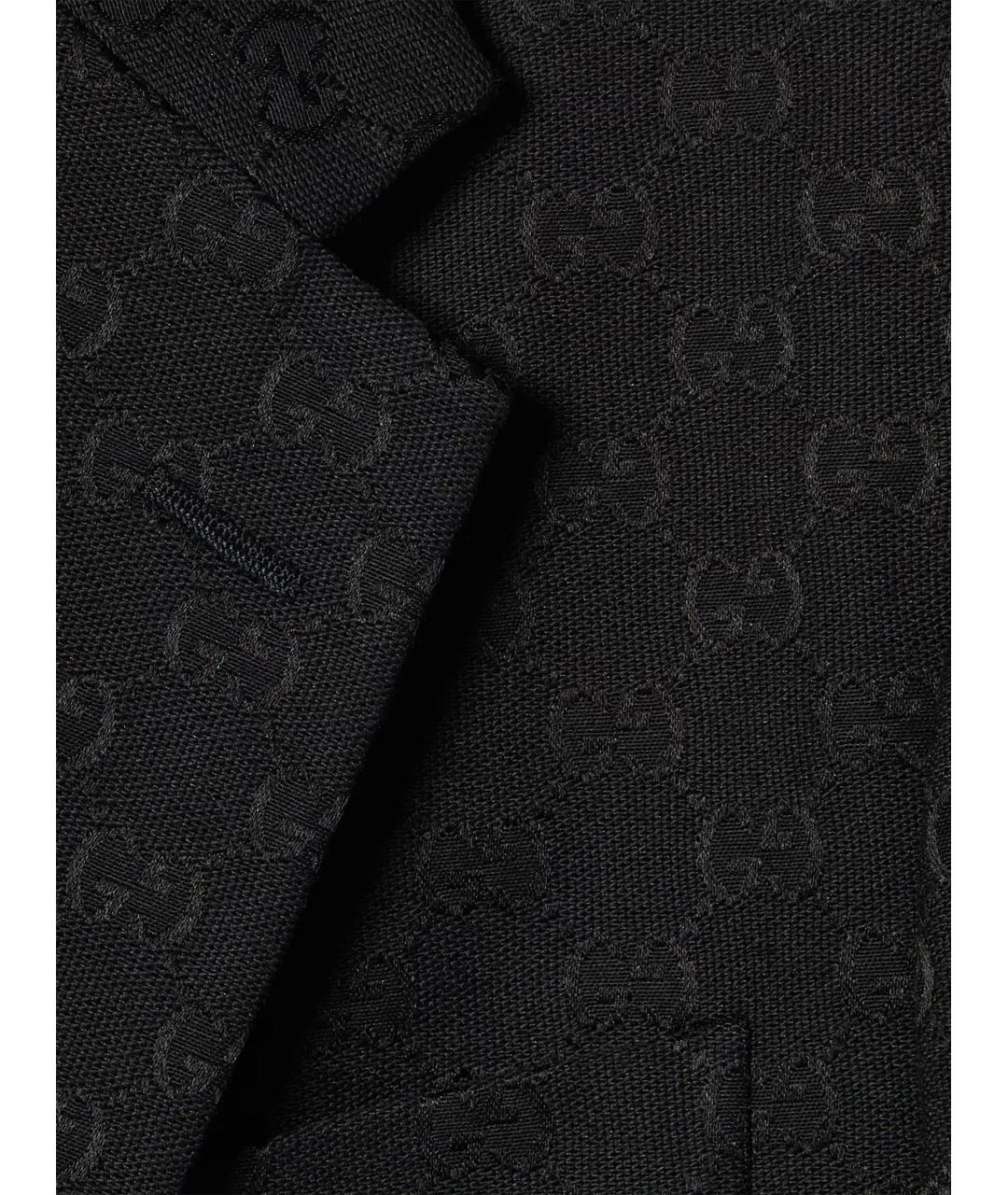 GUCCI Черный хлопковый пиджак, фото 2