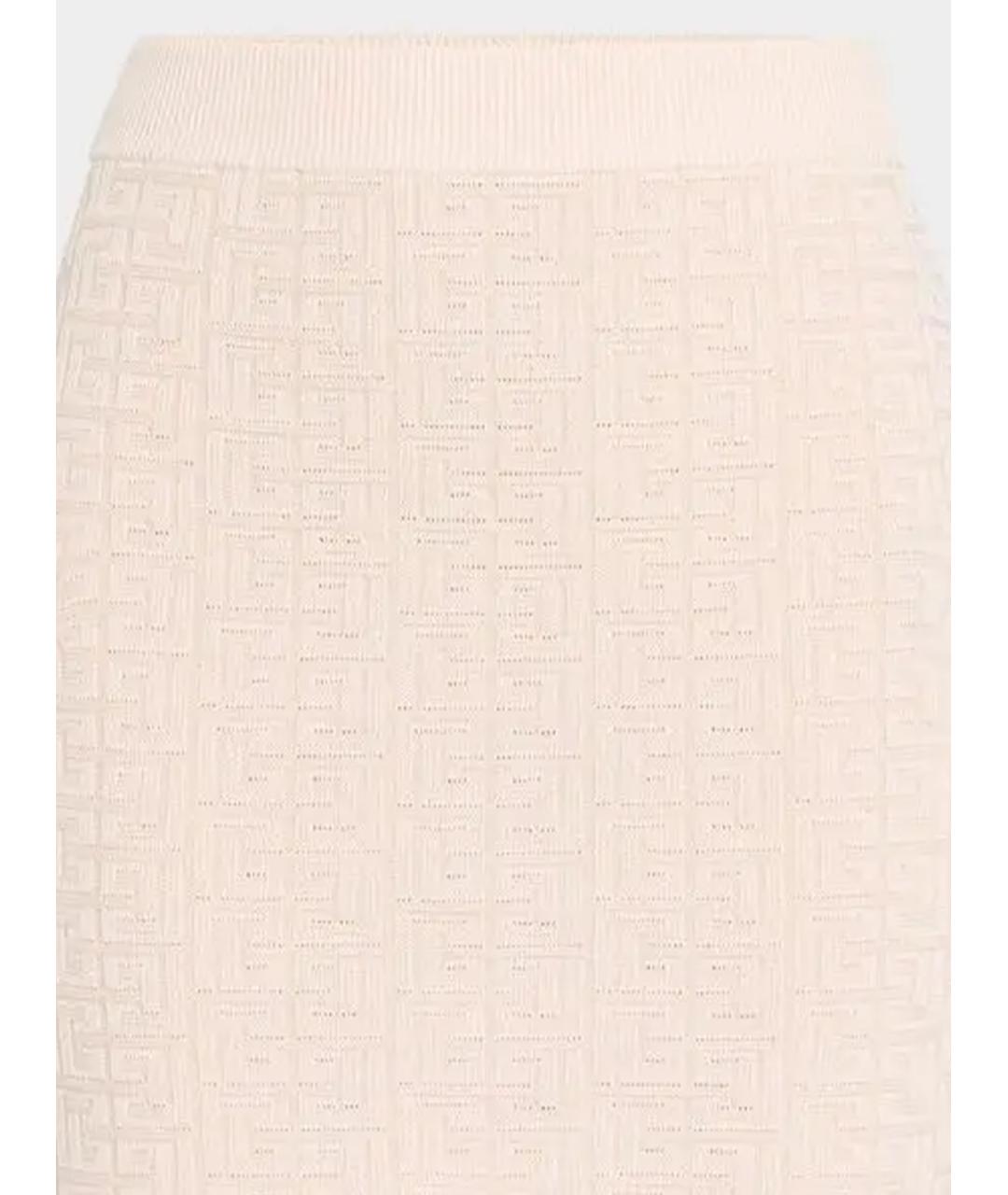 BALMAIN Бежевая юбка мини, фото 2