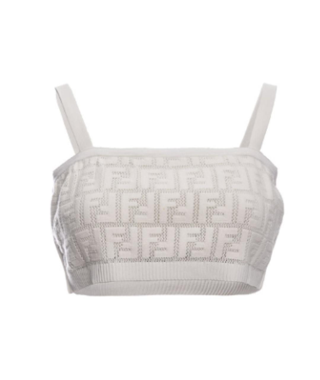 BALMAIN Белая вискозная майка, фото 1