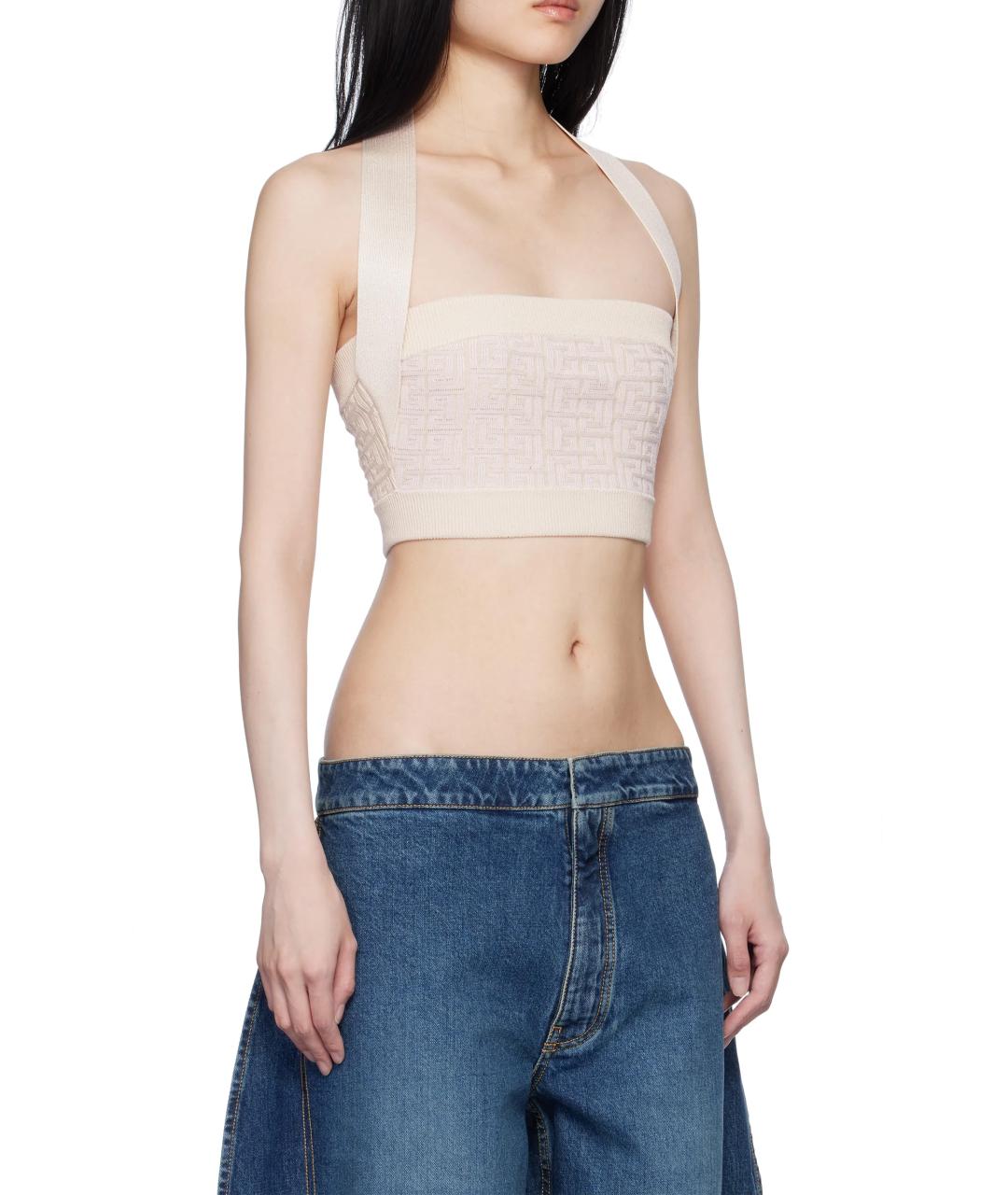 BALMAIN Белая вискозная майка, фото 2