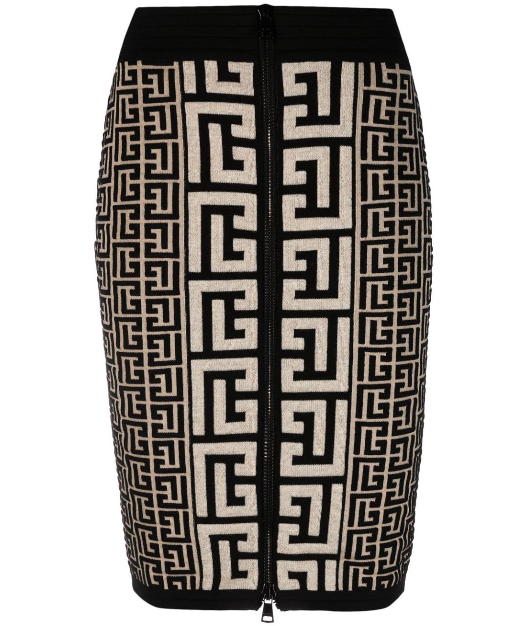 BALMAIN Белая вискозная юбка миди, фото 1