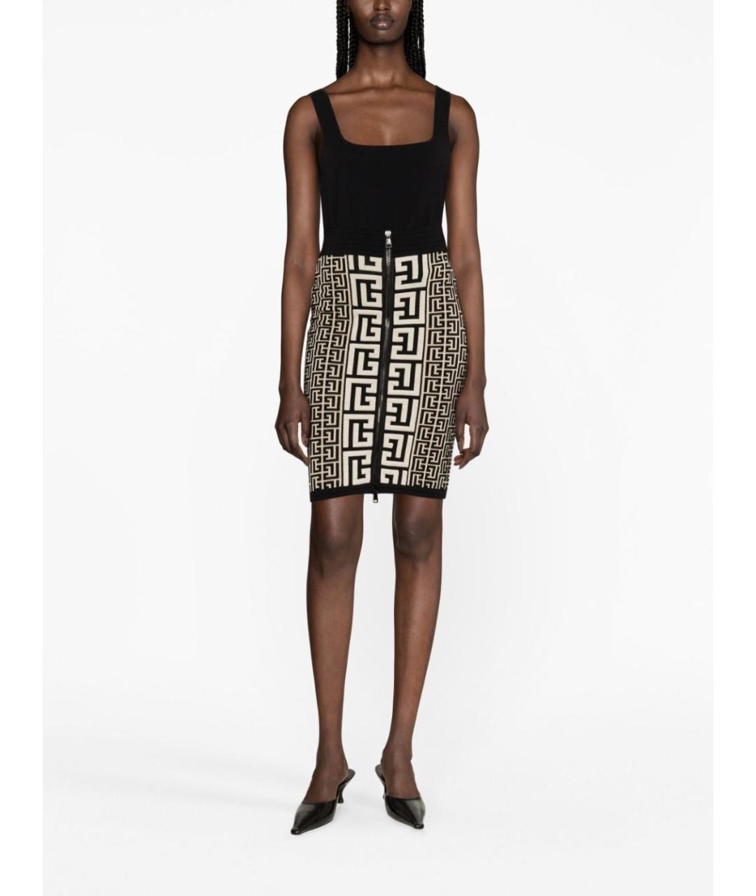 BALMAIN Белая вискозная юбка миди, фото 2