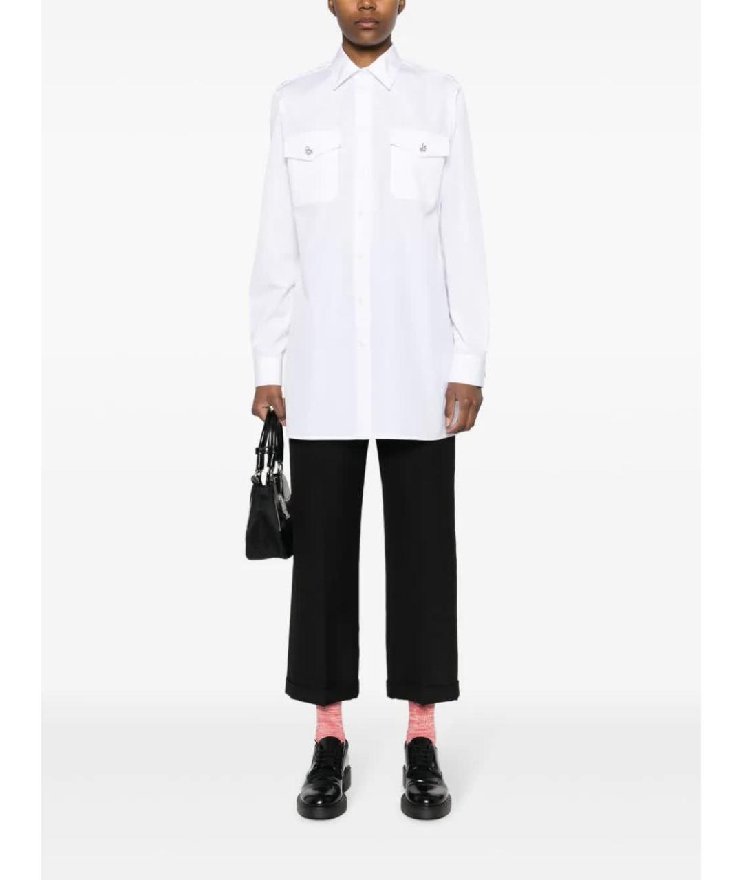 PRADA Белая хлопковая рубашка, фото 2