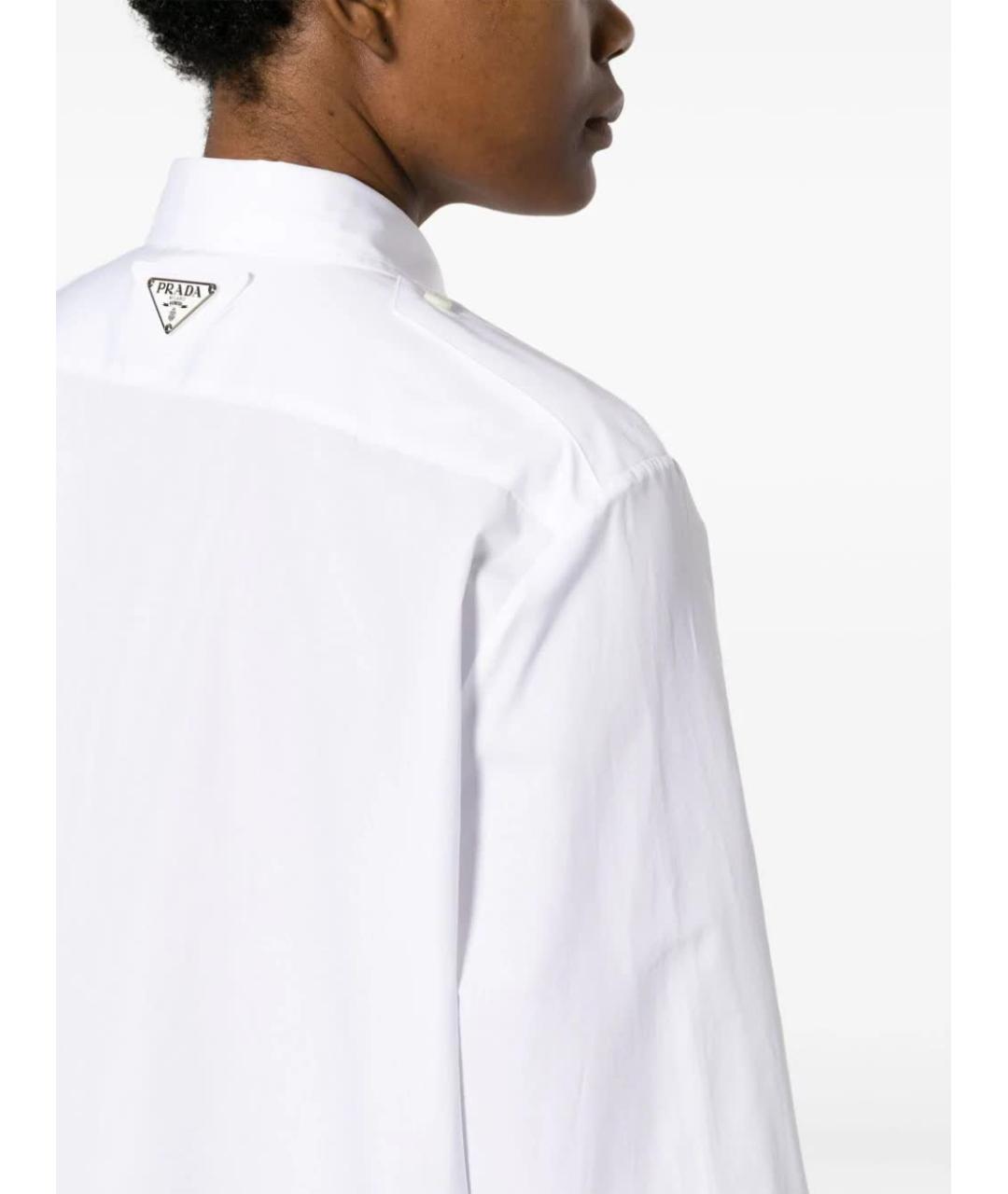 PRADA Белая хлопковая рубашка, фото 5