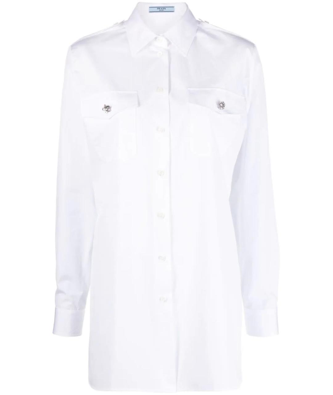 PRADA Белая хлопковая рубашка, фото 1