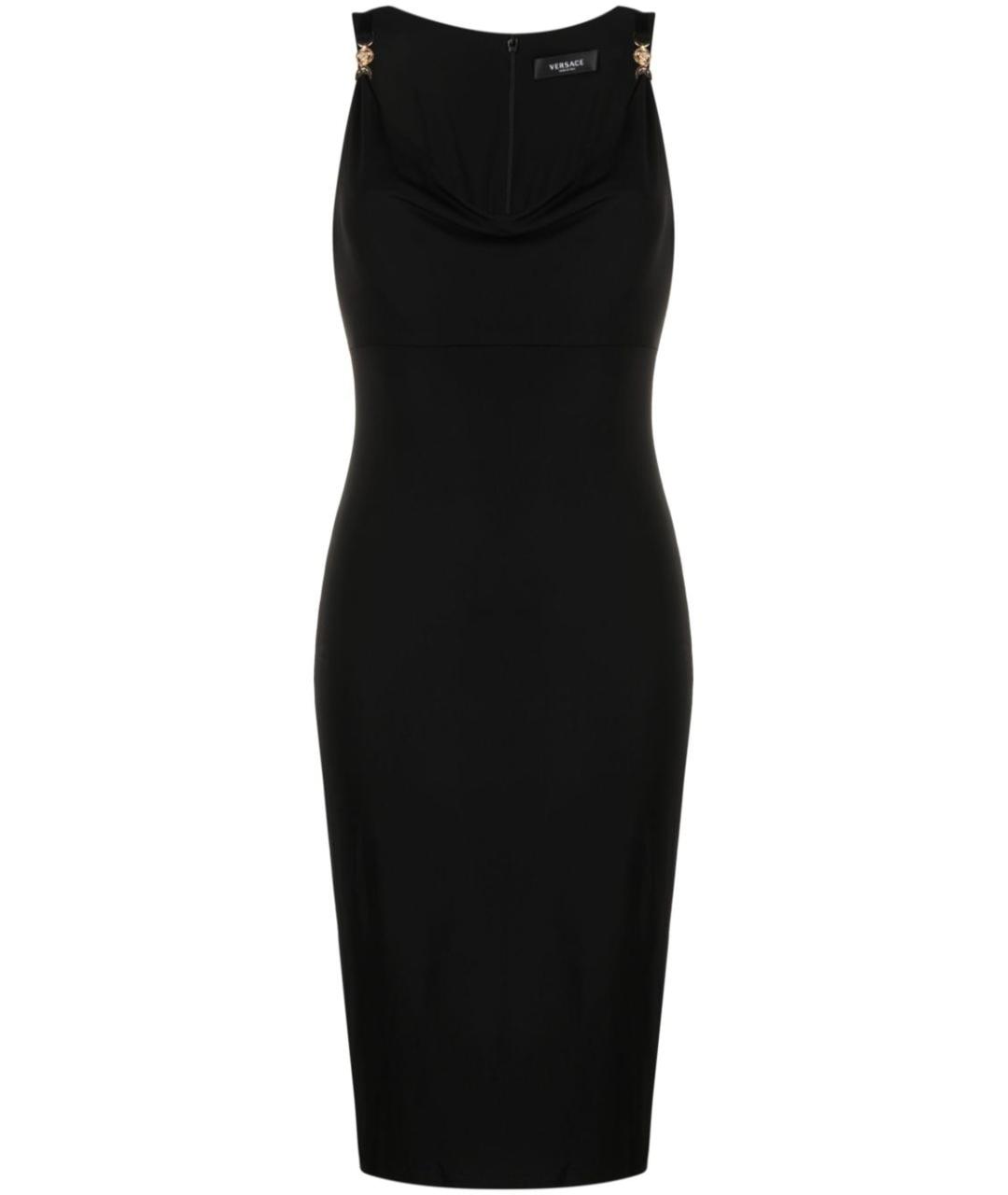 VERSACE Черное шелковое вечернее платье, фото 1