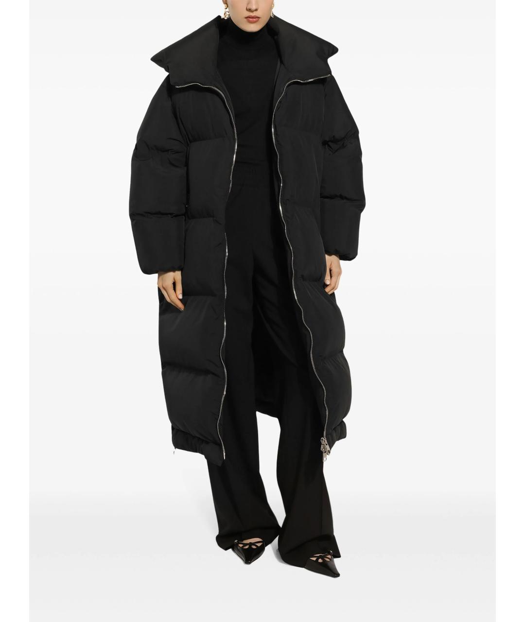 DOLCE&GABBANA Черные шерстяные прямые брюки, фото 2