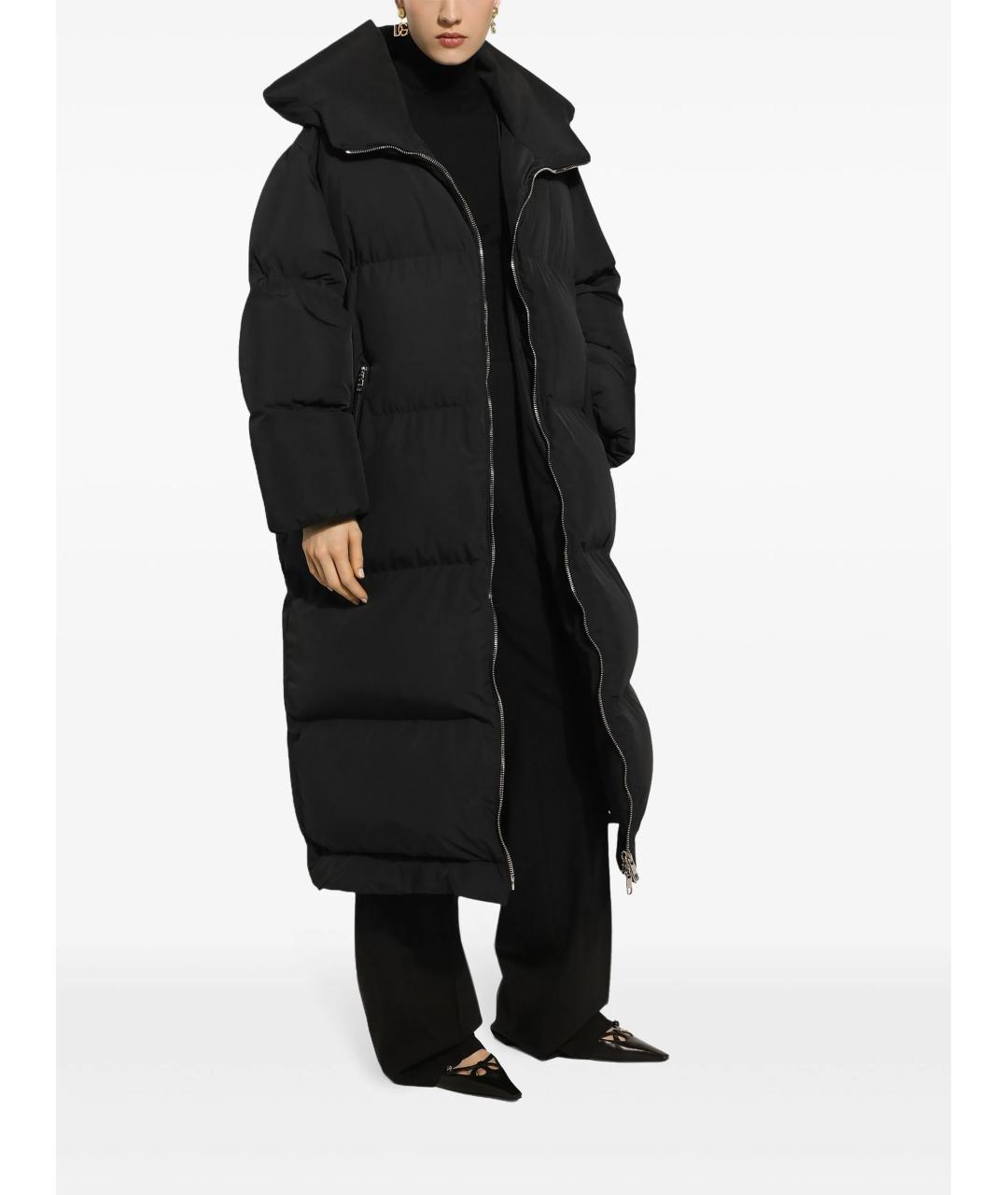 DOLCE&GABBANA Черные шерстяные прямые брюки, фото 3