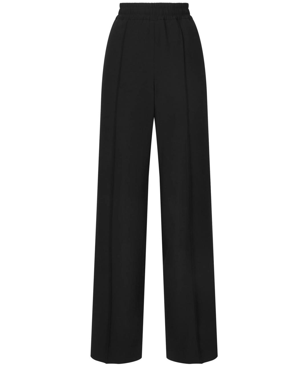 DOLCE&GABBANA Черные шерстяные прямые брюки, фото 1