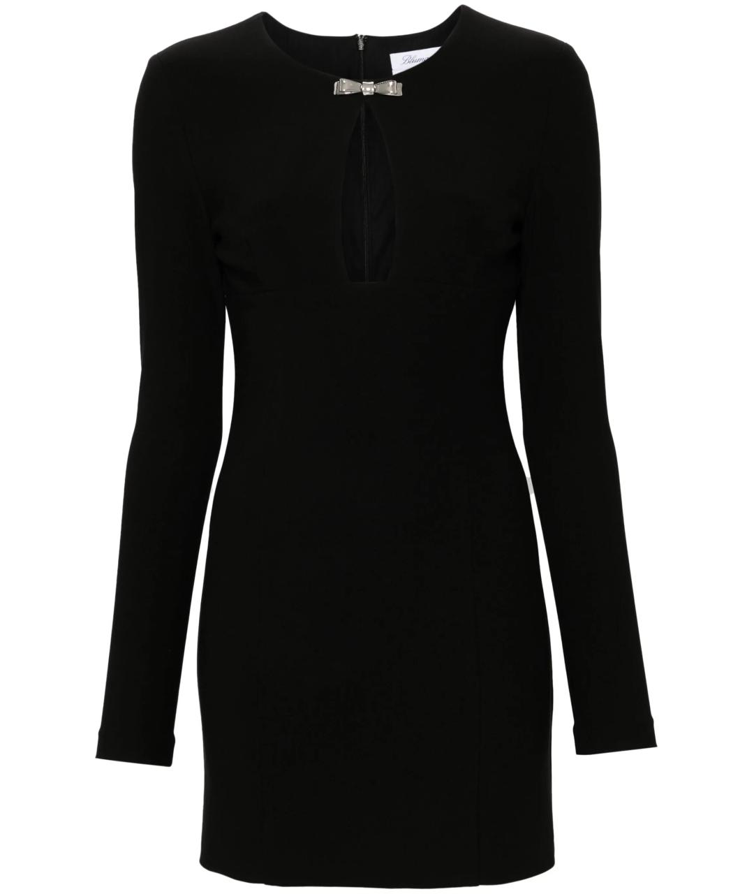 BLUMARINE Черное шерстяное повседневное платье, фото 1