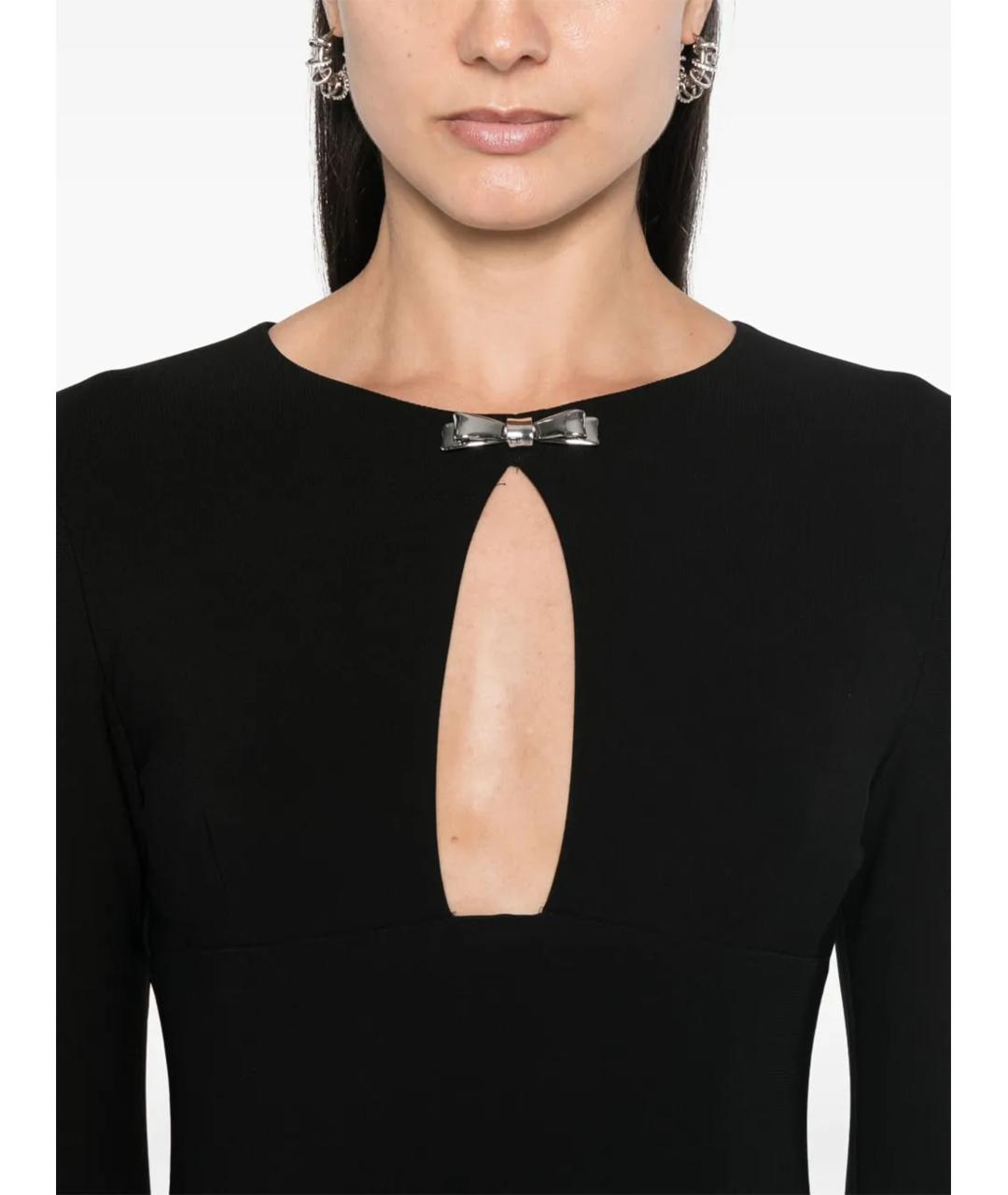 BLUMARINE Черное шерстяное повседневное платье, фото 5