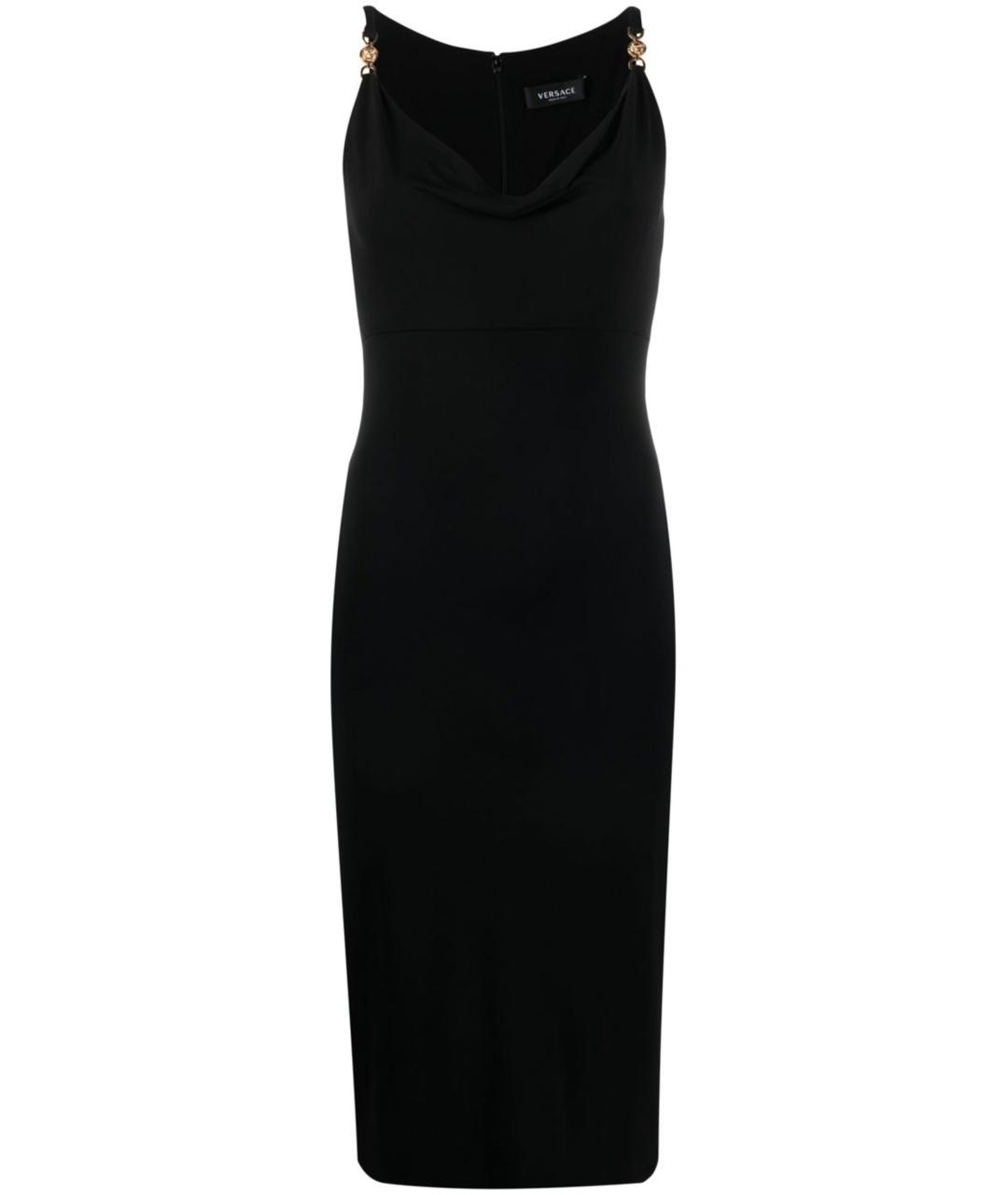 VERSACE Черное шелковое вечернее платье, фото 1