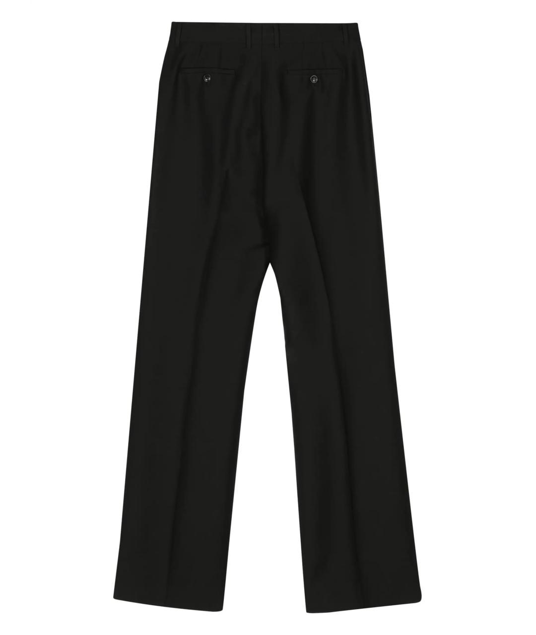 GUCCI Черные шелковые прямые брюки, фото 2