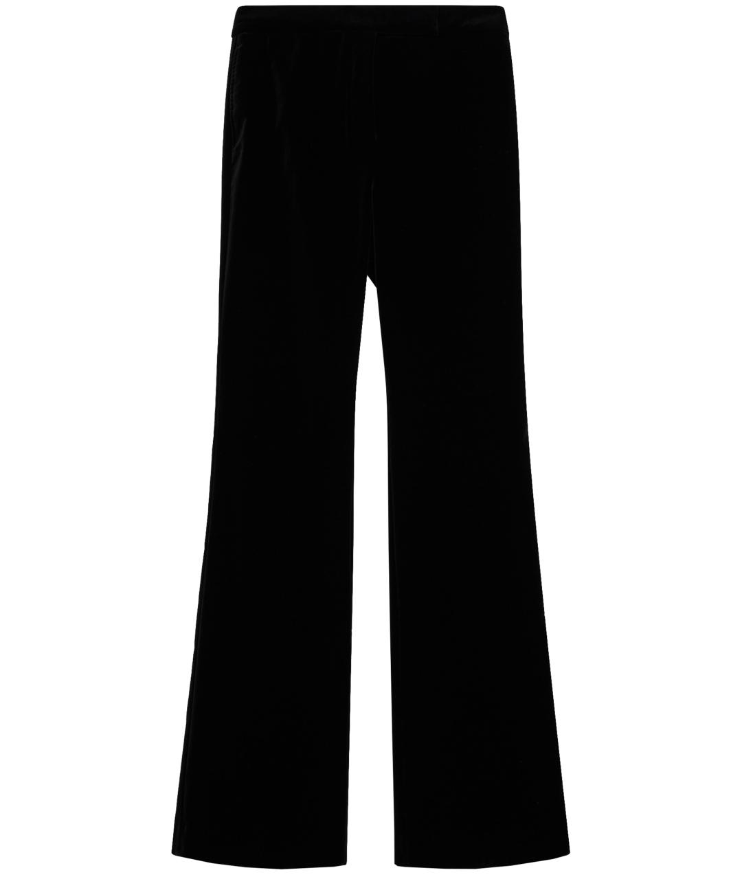 MAX MARA STUDIO Черные шерстяные прямые брюки, фото 1