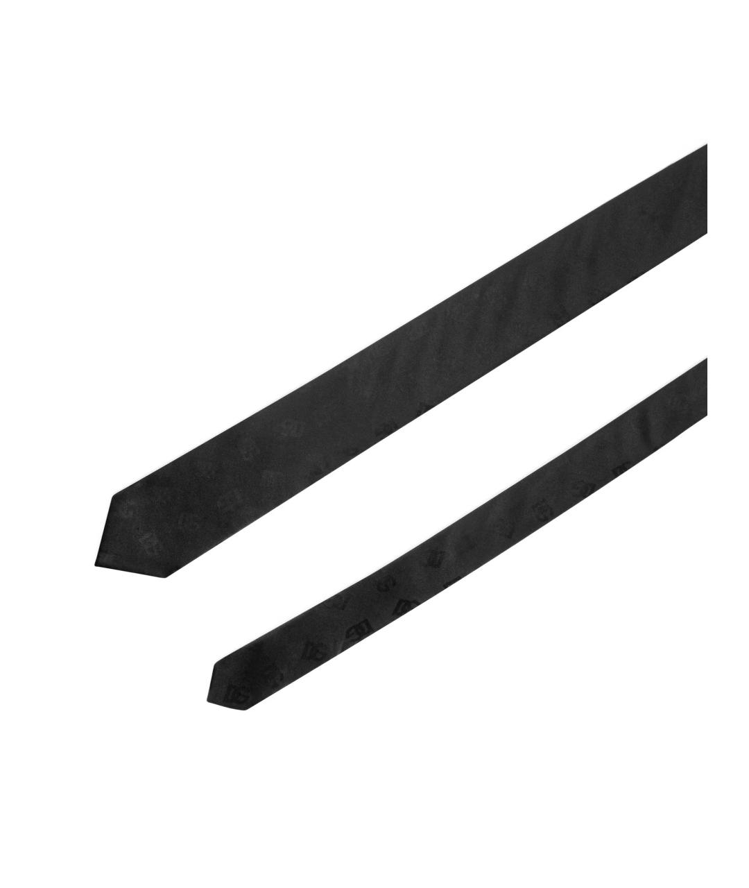 DOLCE&GABBANA Черный шелковый галстук, фото 3